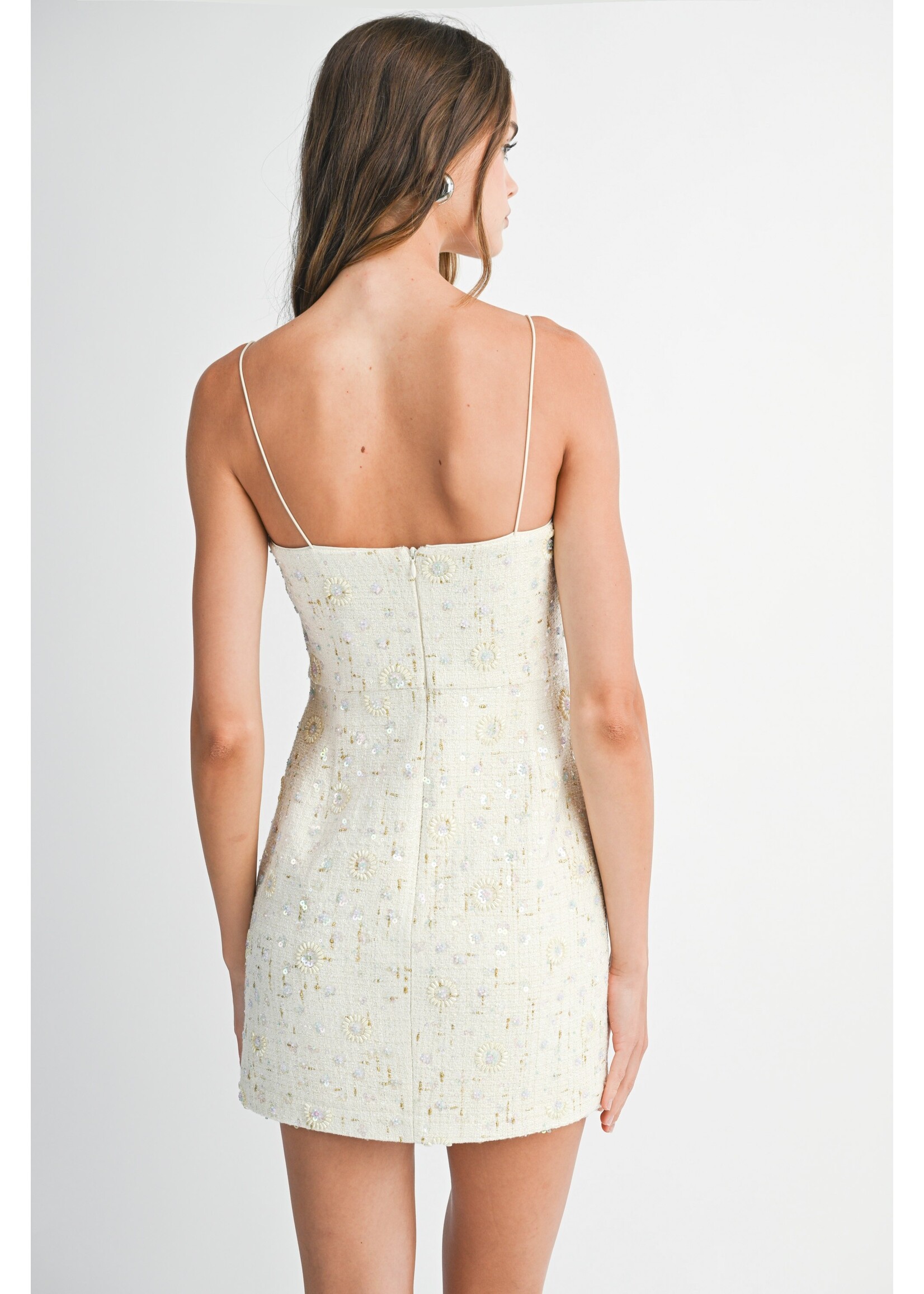 Mable Beaded Tweed Strap Shoulder Mini - MD5003A