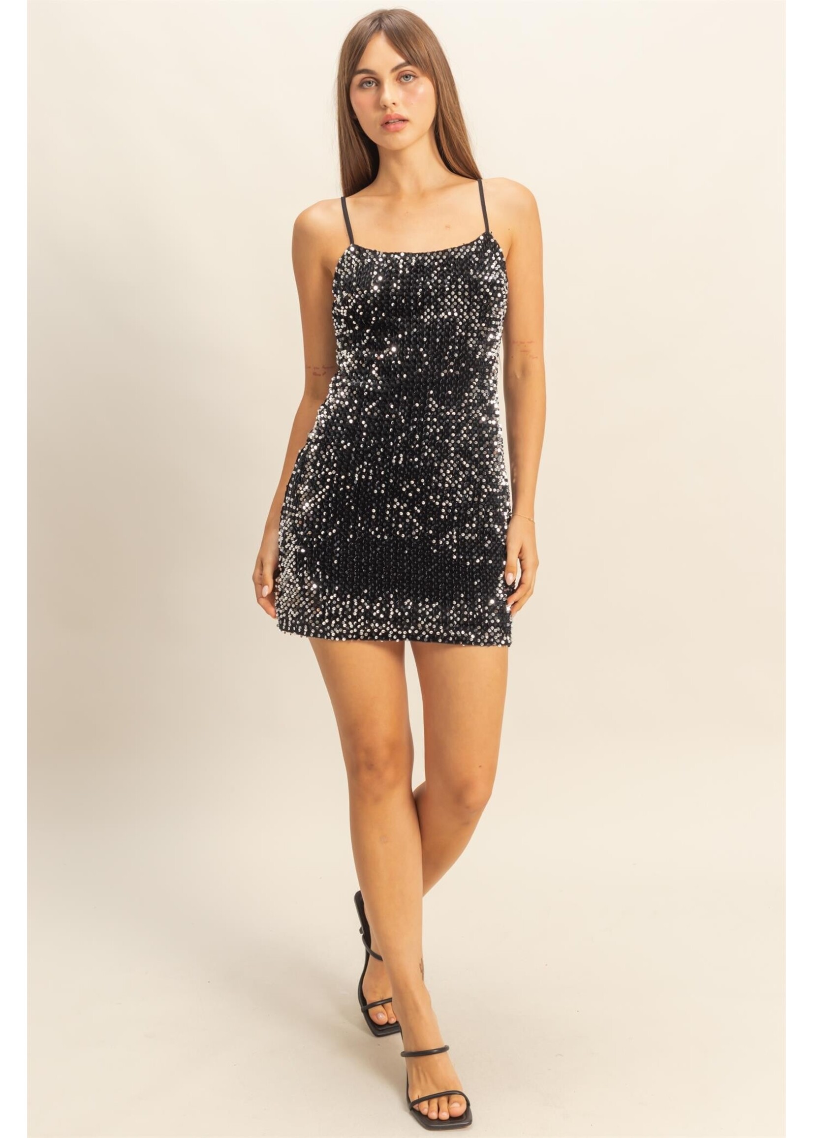 HYFVE Sparkle Sequin Bodycon Mini Dress - HF25E701