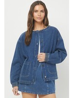 needii Indigo Washed Denim Jacket with Contrast Stitching - 1215NT