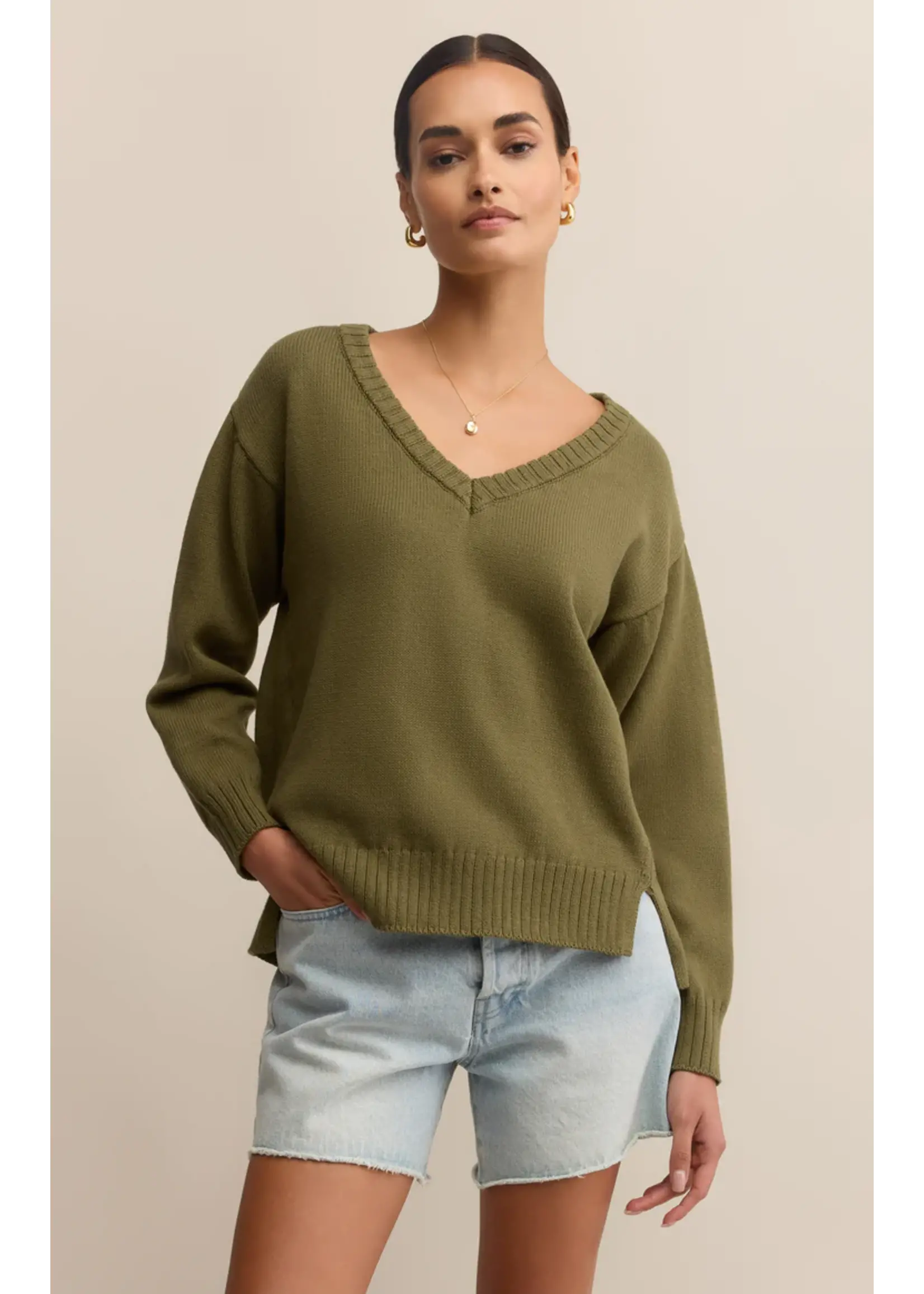 Z Supply All Around V-Neck Sweater - ZW253301