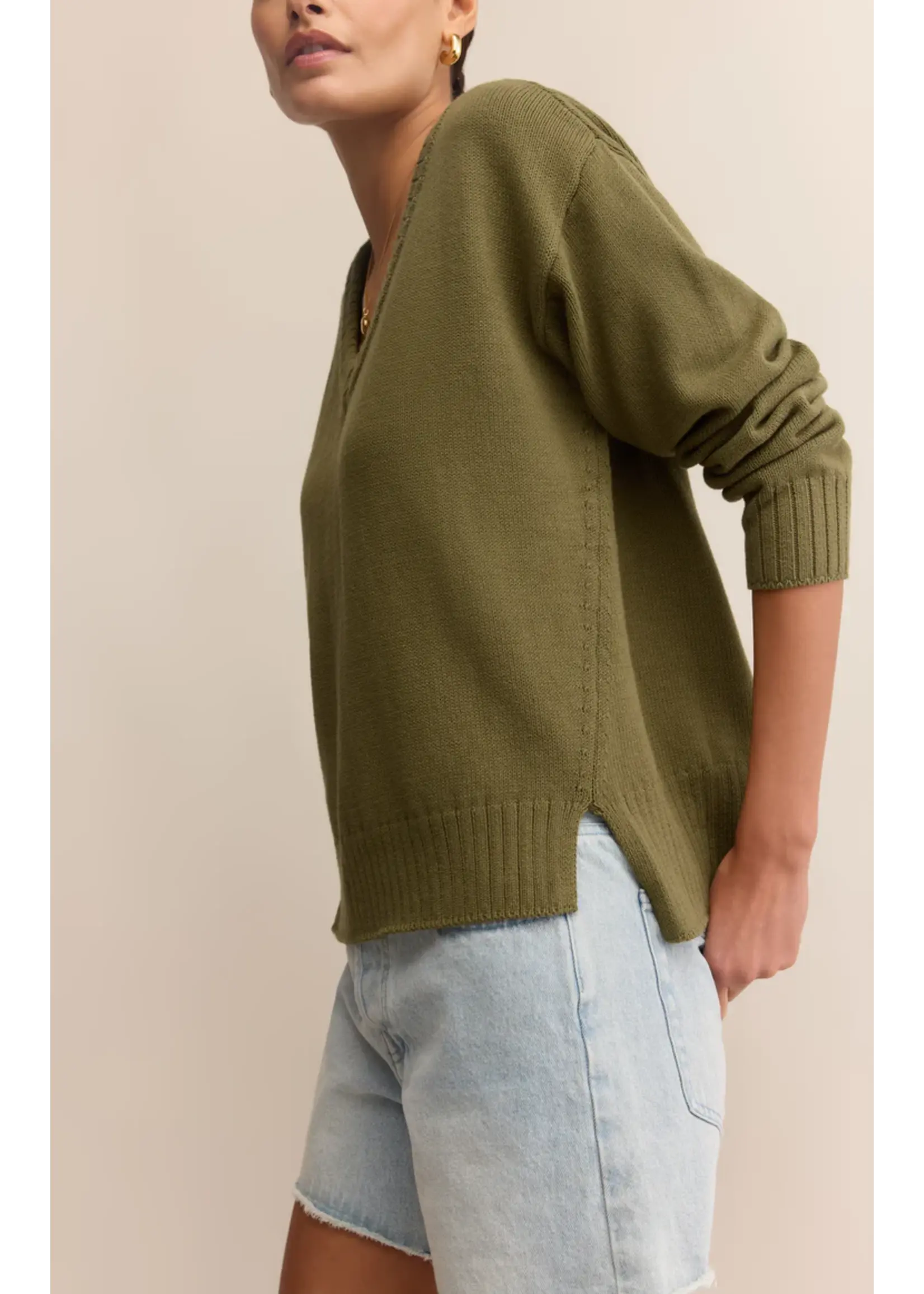 Z Supply All Around V-Neck Sweater - ZW253301