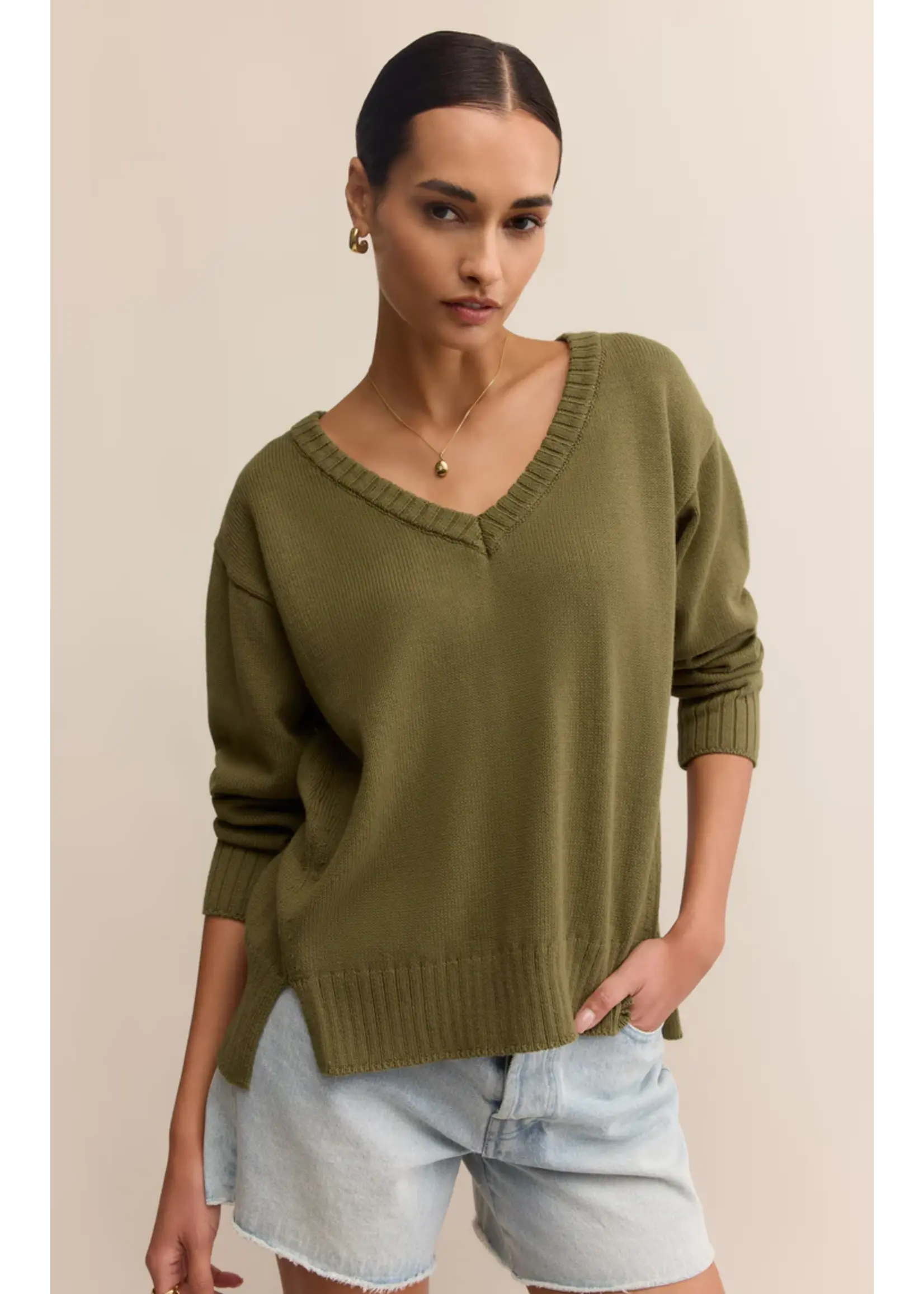 Z Supply All Around V-Neck Sweater - ZW253301