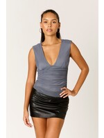 Cotton Candy LA Mesh V-Neck Sleeveless Top - CT-13782