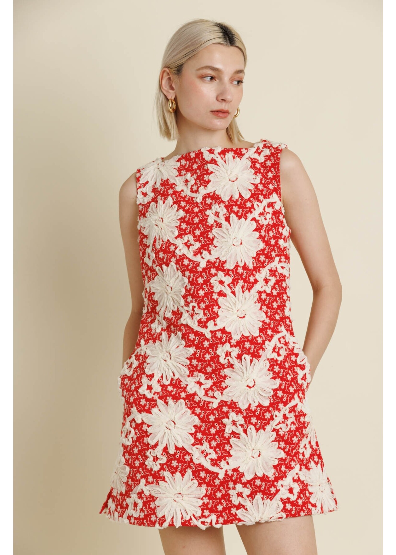 Aureum Embroidered Twill Mini Dress - AD2161
