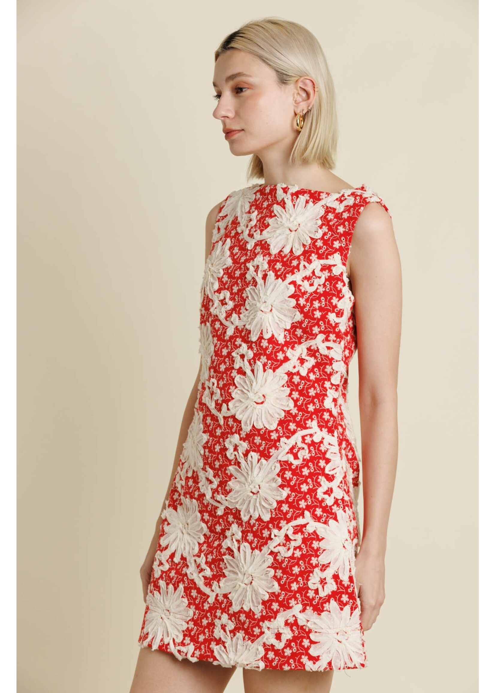 Aureum Embroidered Twill Mini Dress - AD2161