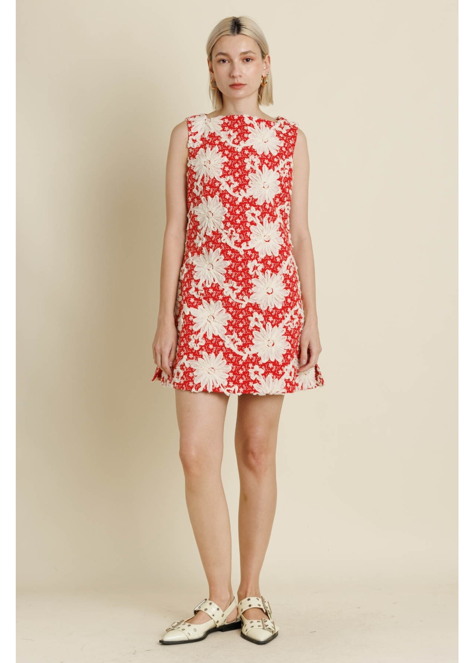 Aureum Embroidered Twill Mini Dress - AD2161