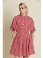 Aureum Striped Pleated Mini Dress - AD2167