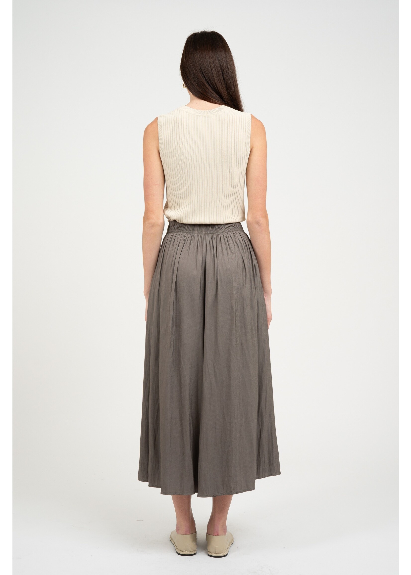 elle grey Flowy Wide Leg Palazzo Pants - 5133EPC