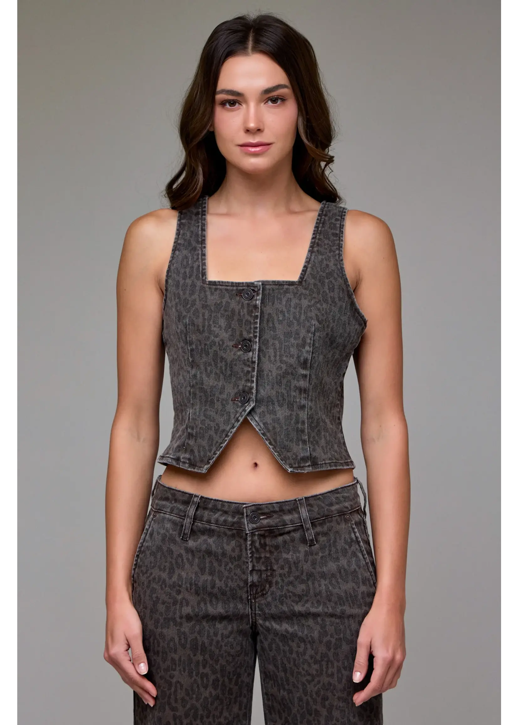 Hidden Brown Cheetah Vest - HD298V-BCH