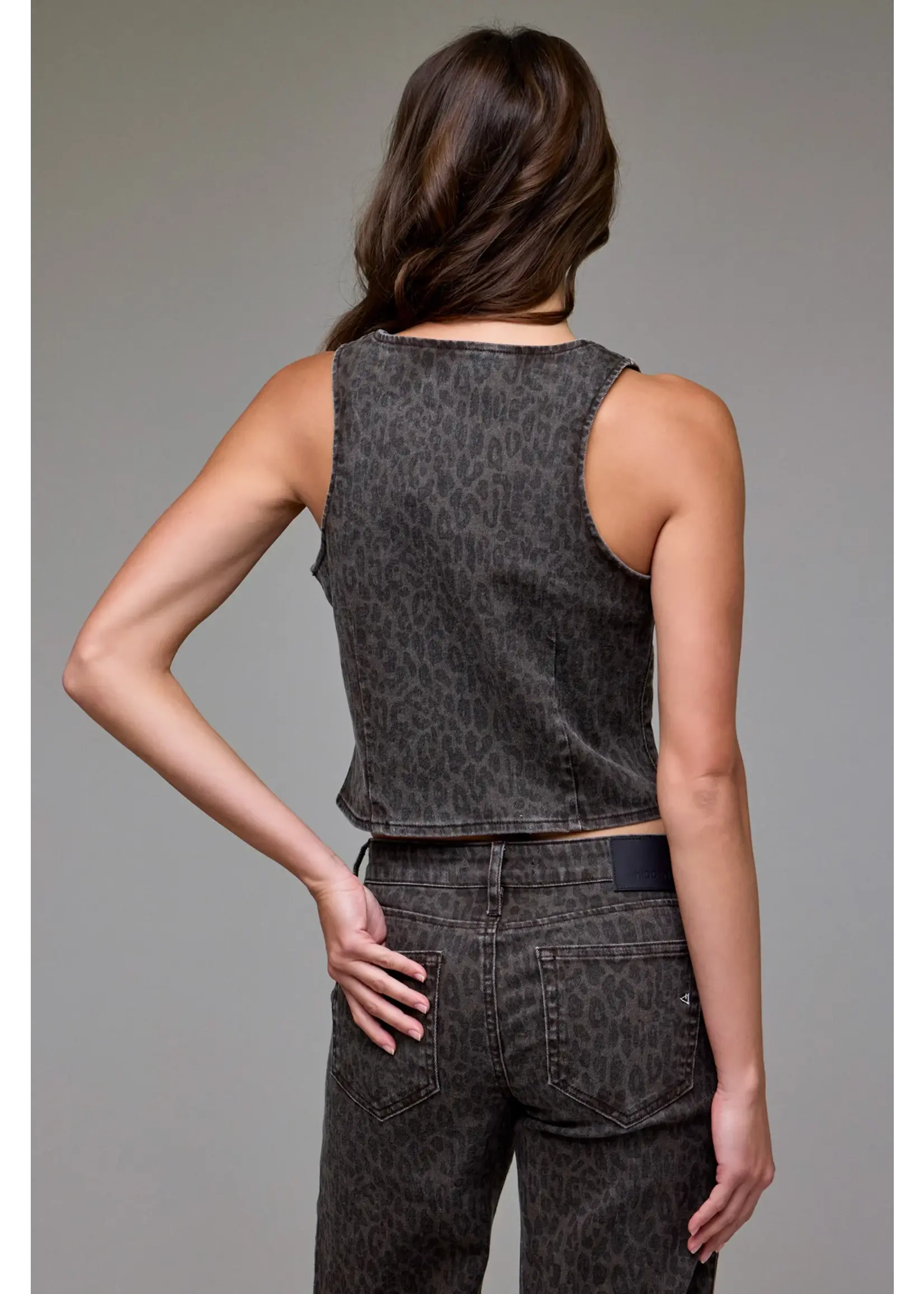 Hidden Brown Cheetah Vest - HD298V-BCH