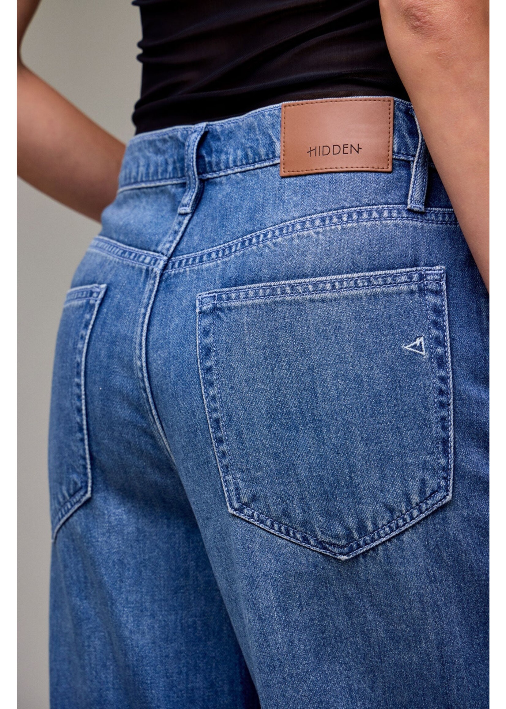 Hidden Alyx Rhinestone Embellished Oversized Baggy Jean - HD96110B-RHI