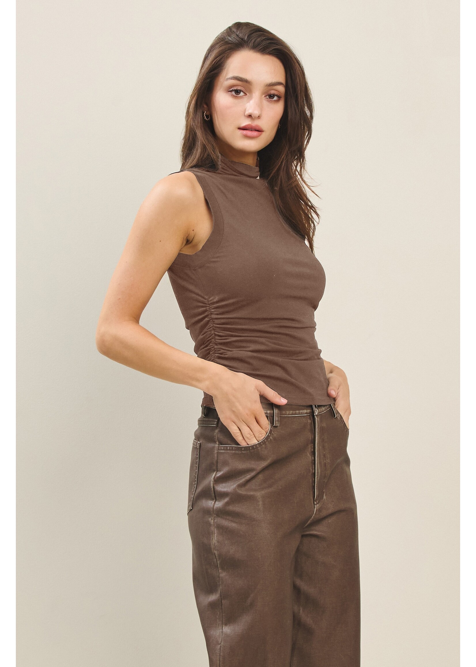 Able Mock Neck Knit Top - AT2400