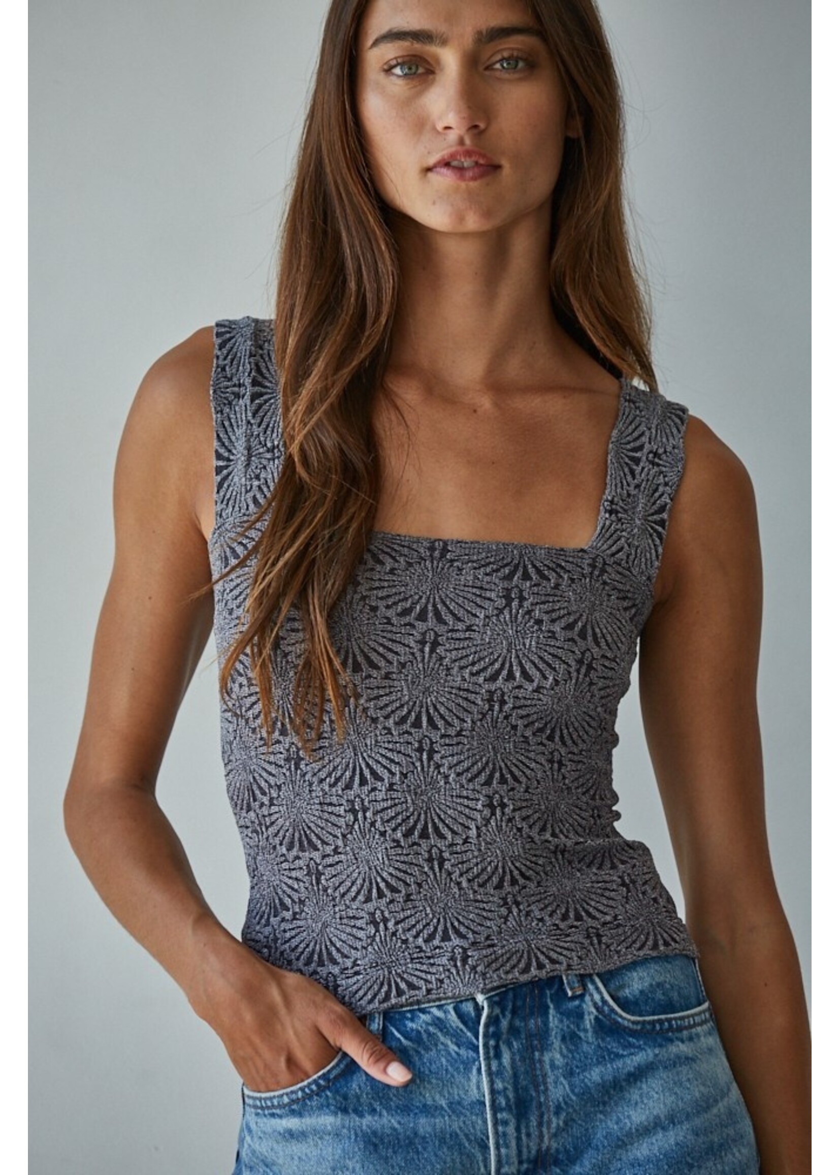 By Together Jacquard Square Tank Seamless - S1239A