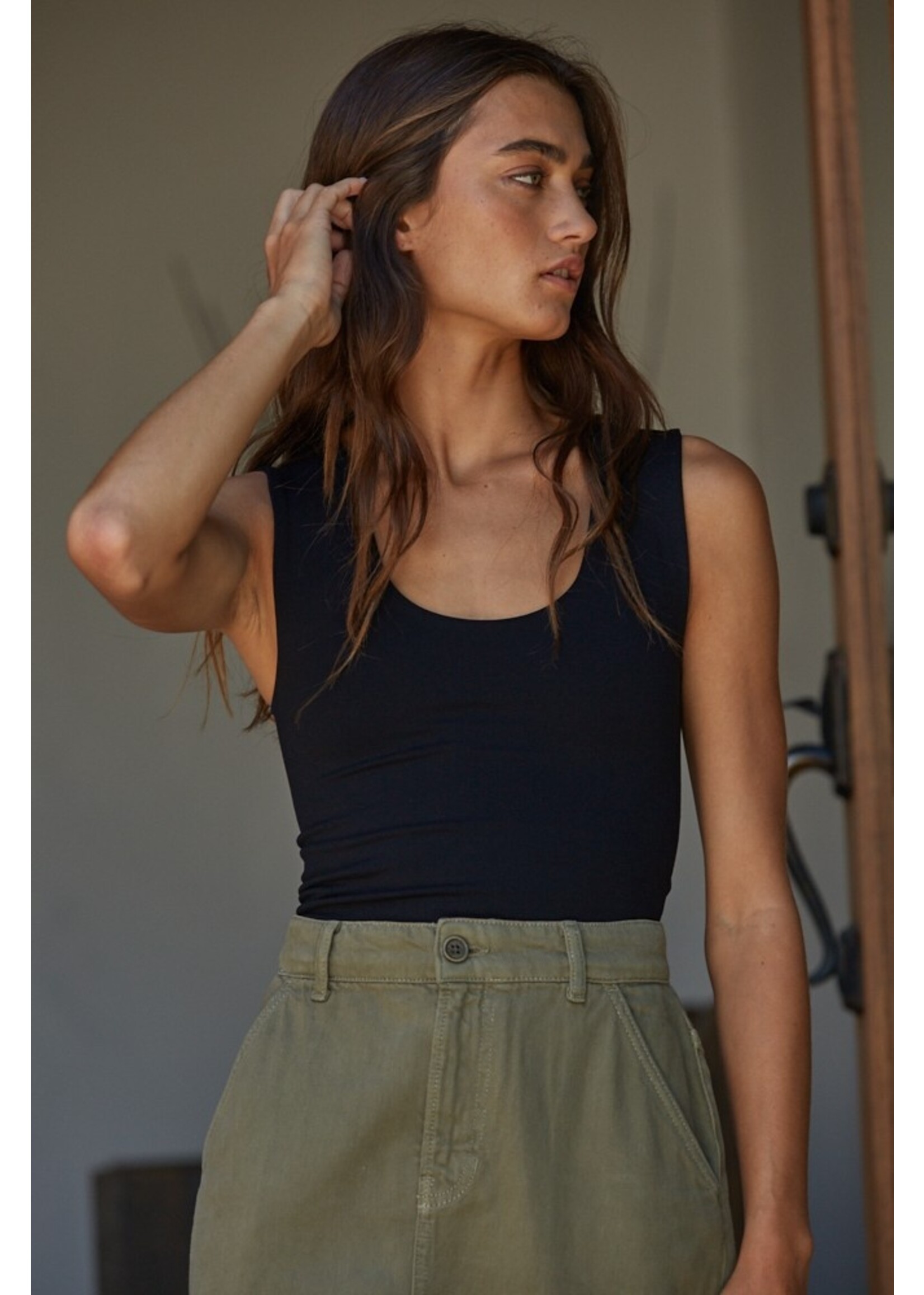 By Together Double Layered Full Length Seamless Tank - S1187N