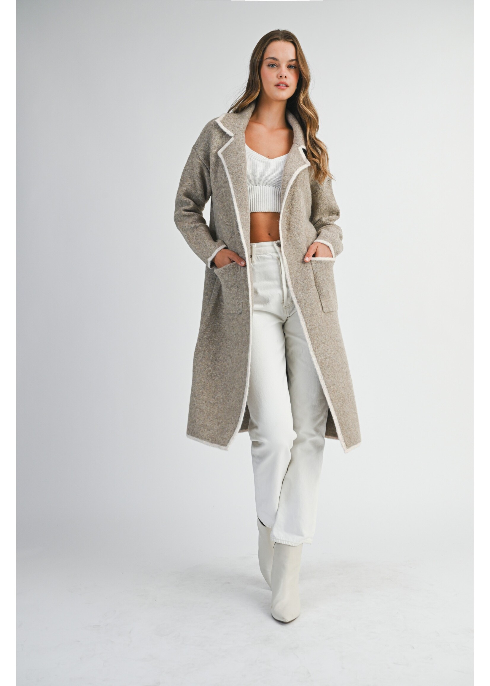 Mable Collar Sweater Jacket - MJK6540SS