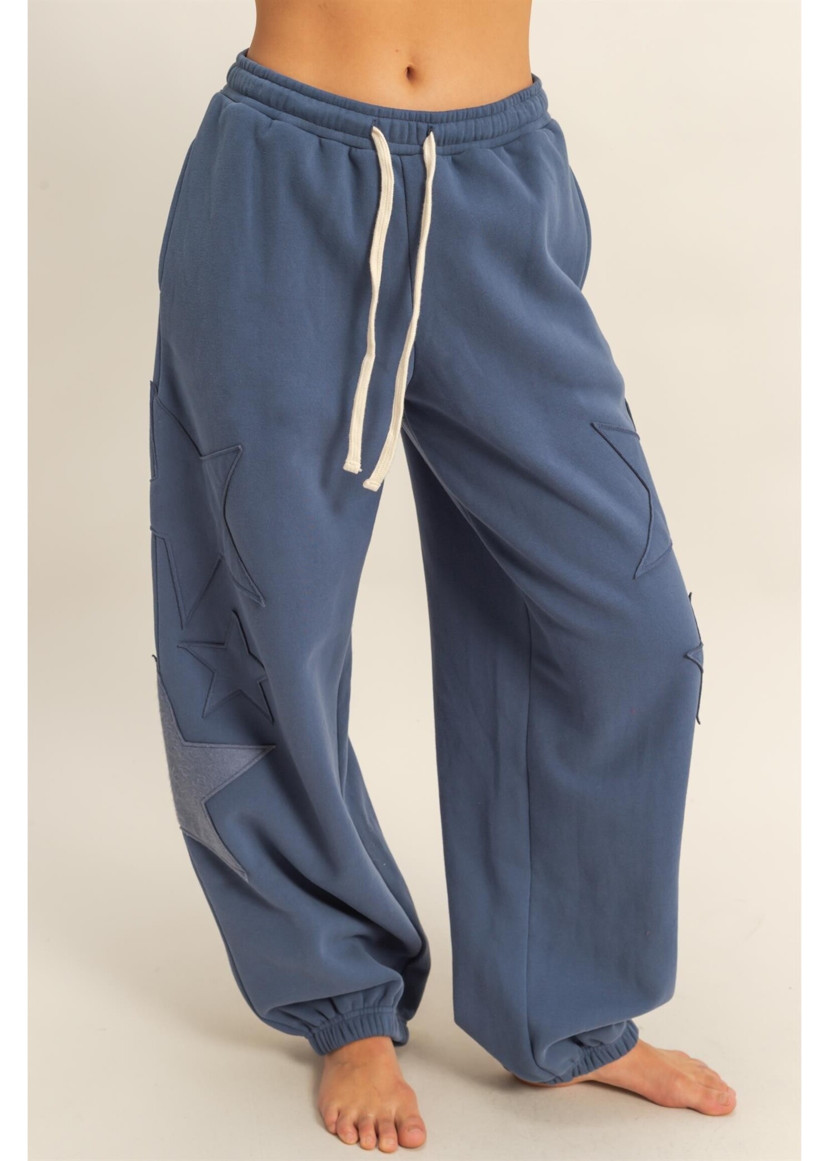 HYFVE Star Patch Casual Drawstring Jogger Pants - DZ25F436