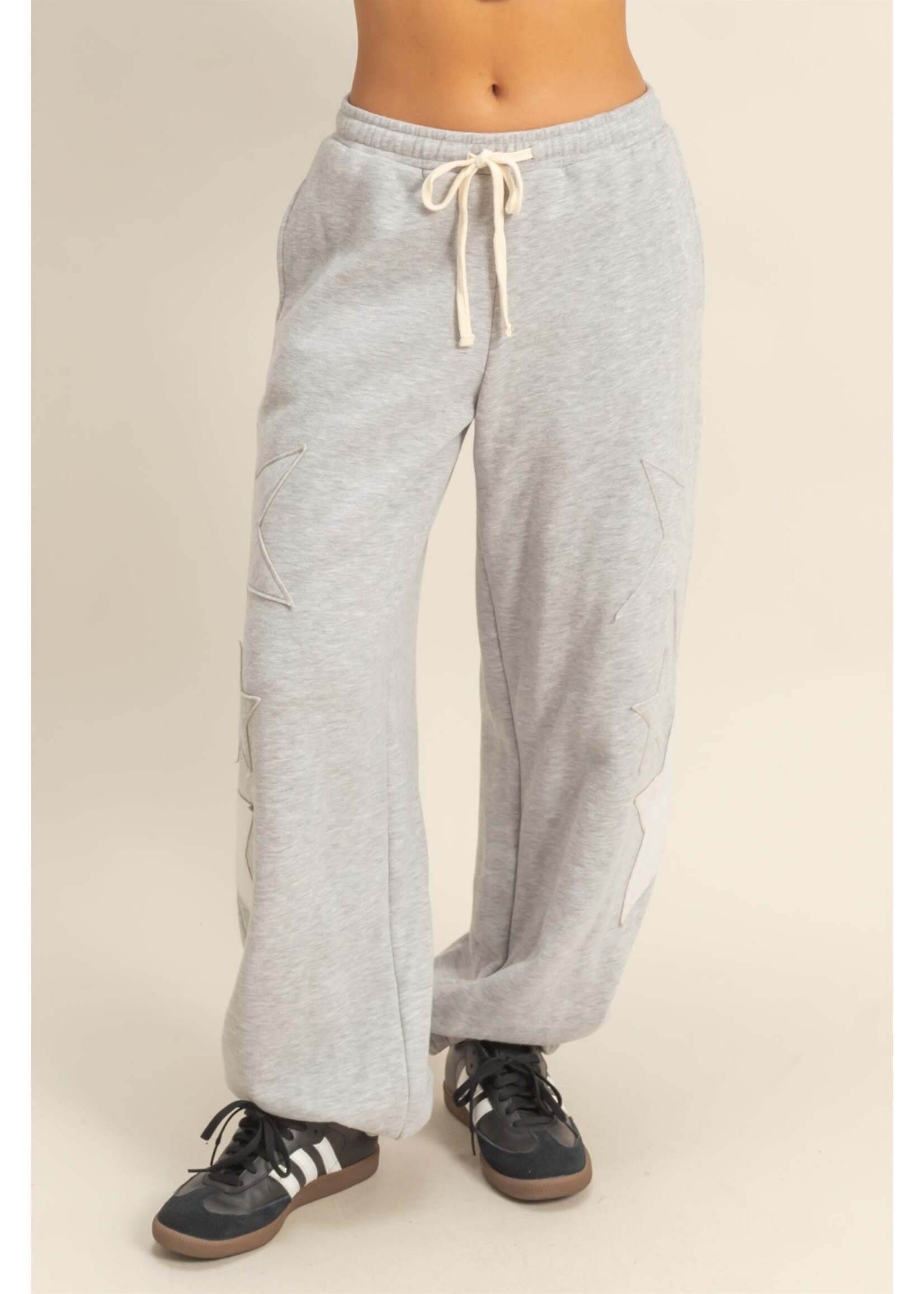 HYFVE Star Patch Casual Drawstring Jogger Pants - DZ25F436