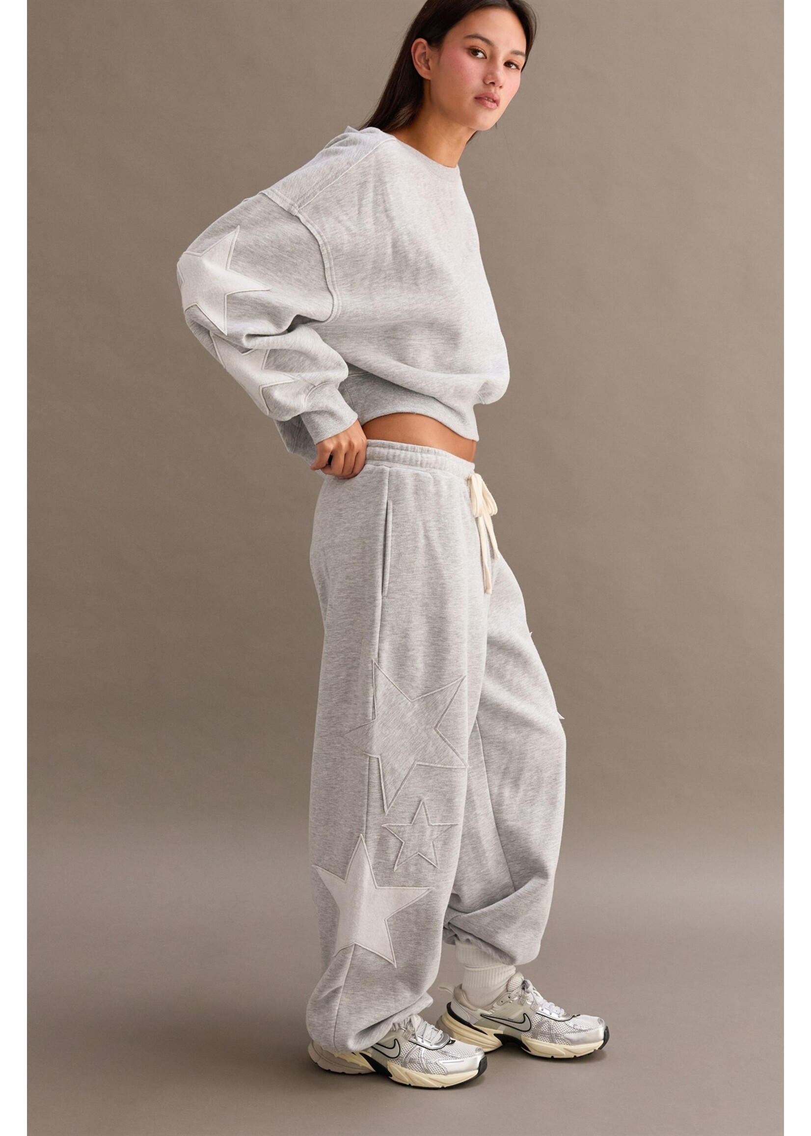 HYFVE Star Patch Casual Drawstring Jogger Pants - DZ25F436