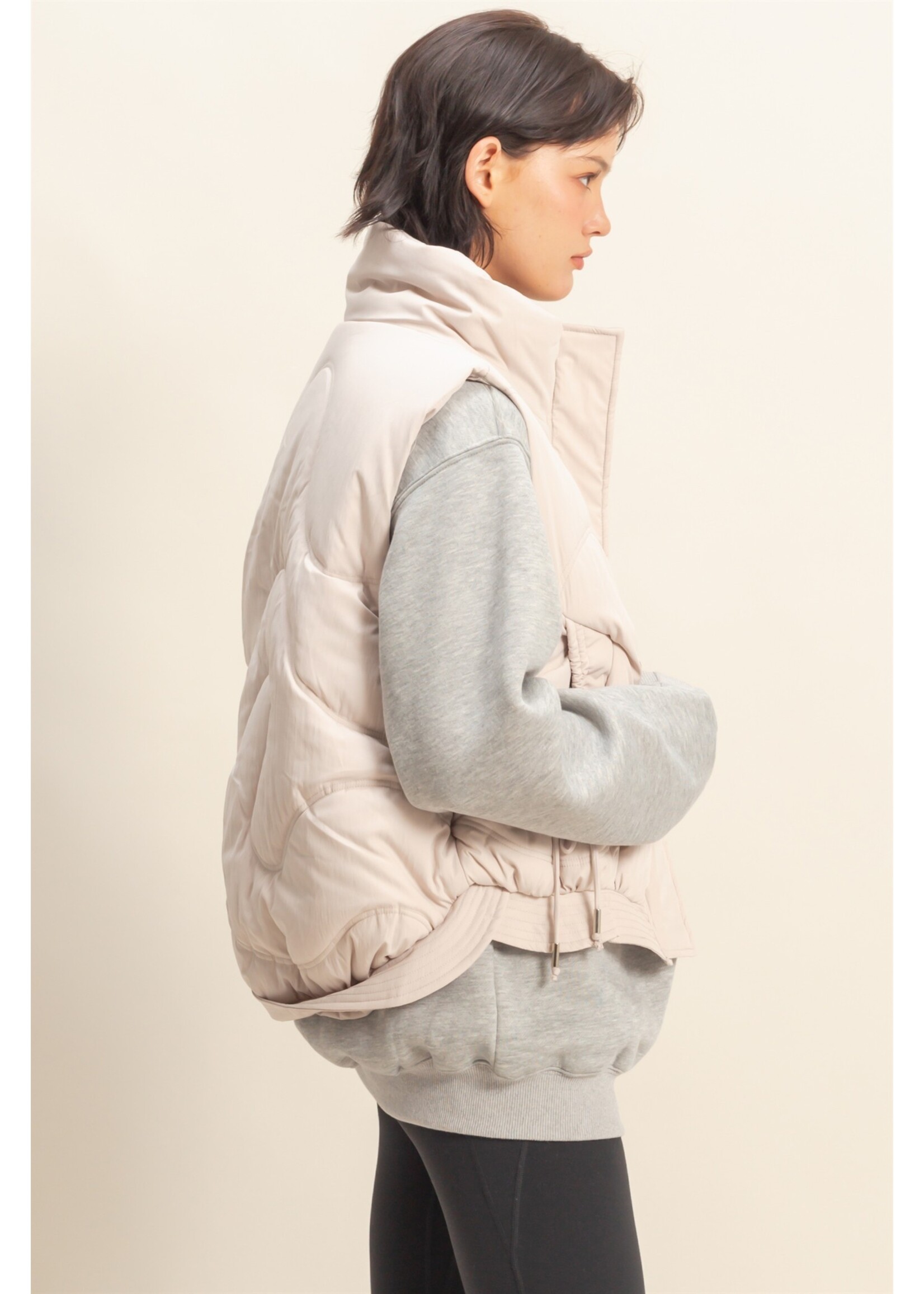 HYFVE High Neck Quilting Puffer Vest - HF25F026