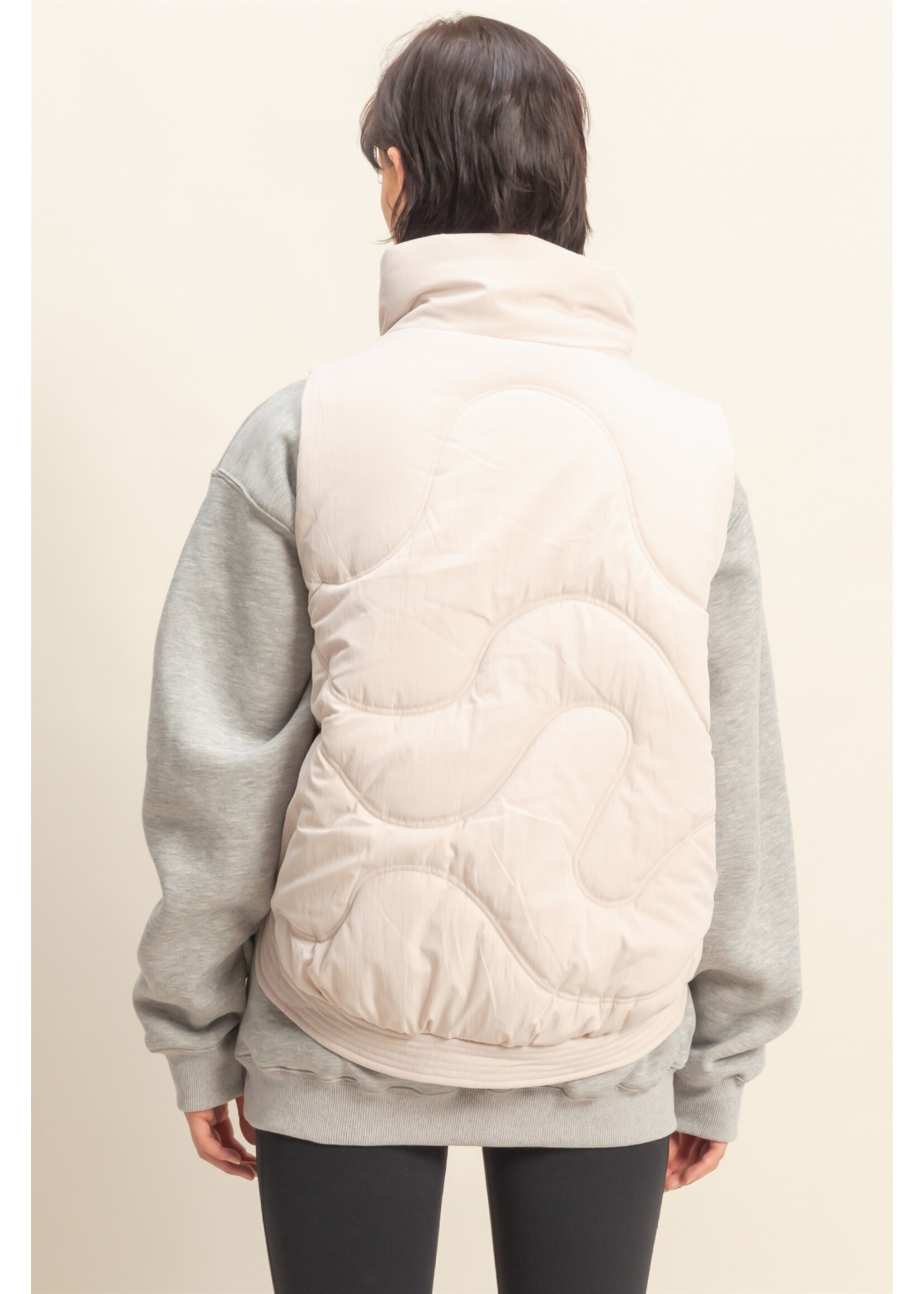 HYFVE High Neck Quilting Puffer Vest - HF25F026