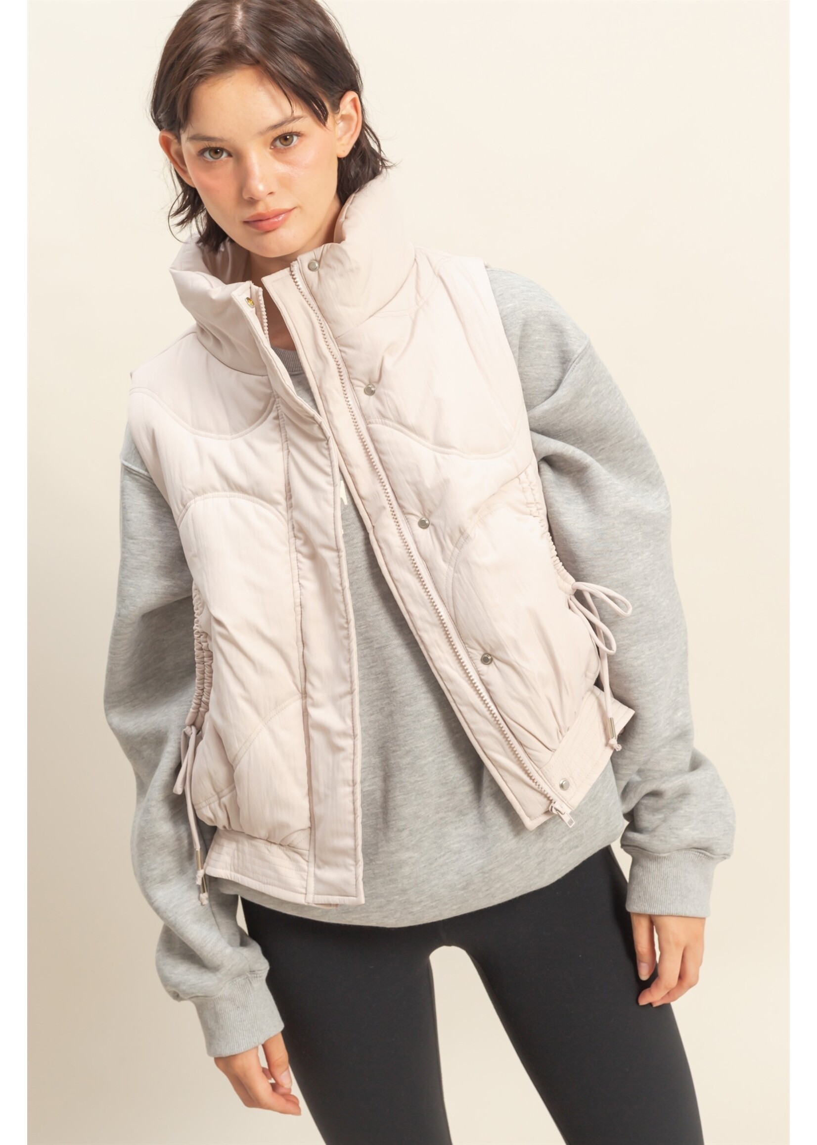 HYFVE High Neck Quilting Puffer Vest - HF25F026