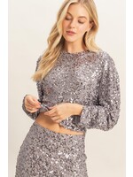 HYFVE Glamorous Sequined Long-sleeve Top - HF25F429