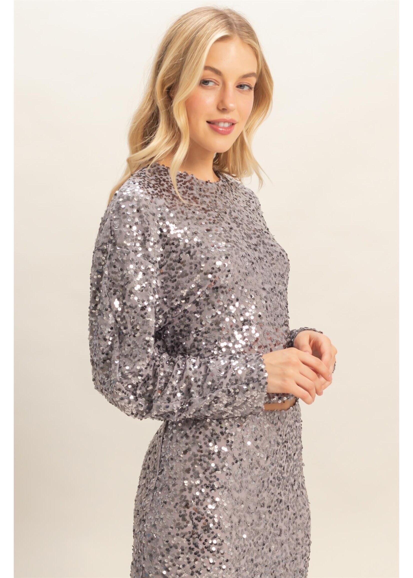 HYFVE Glamorous Sequined Long-sleeve Top - HF25F429