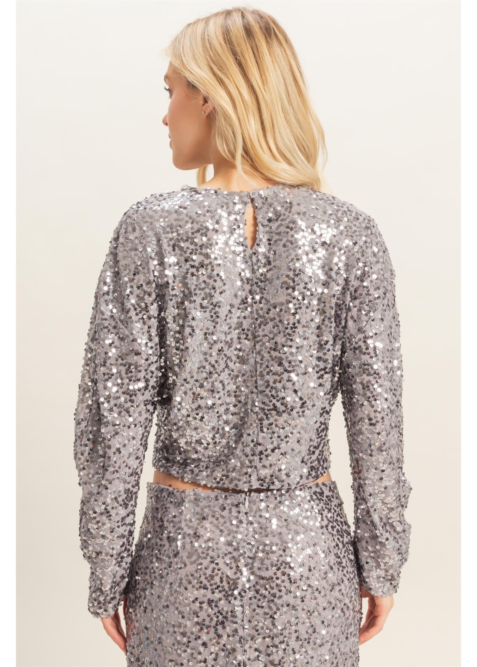 HYFVE Glamorous Sequined Long-sleeve Top - HF25F429