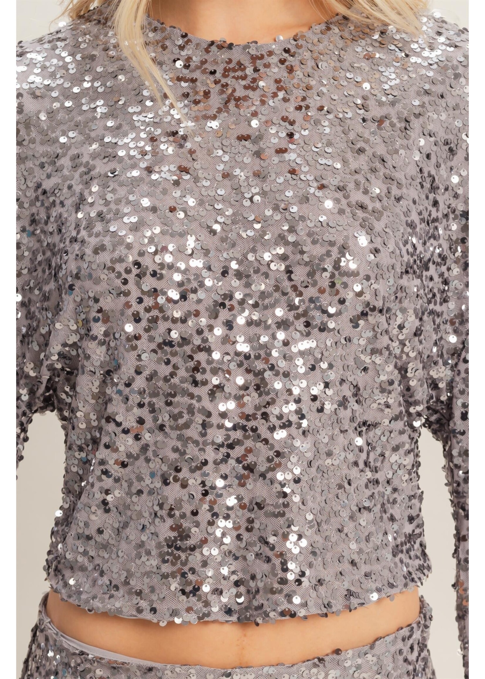 HYFVE Glamorous Sequined Long-sleeve Top - HF25F429