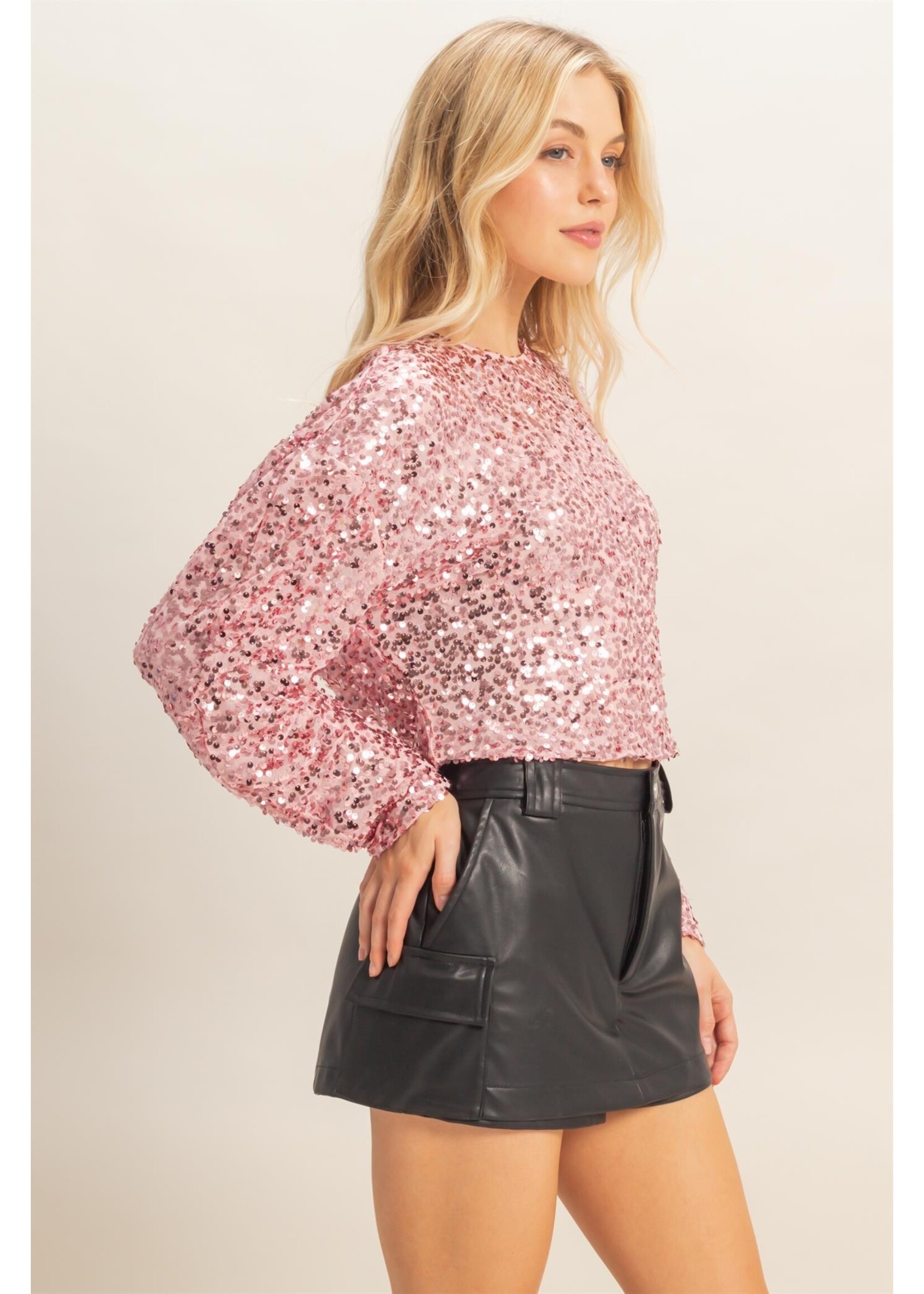 HYFVE Glamorous Sequined Long-sleeve Top - HF25F429