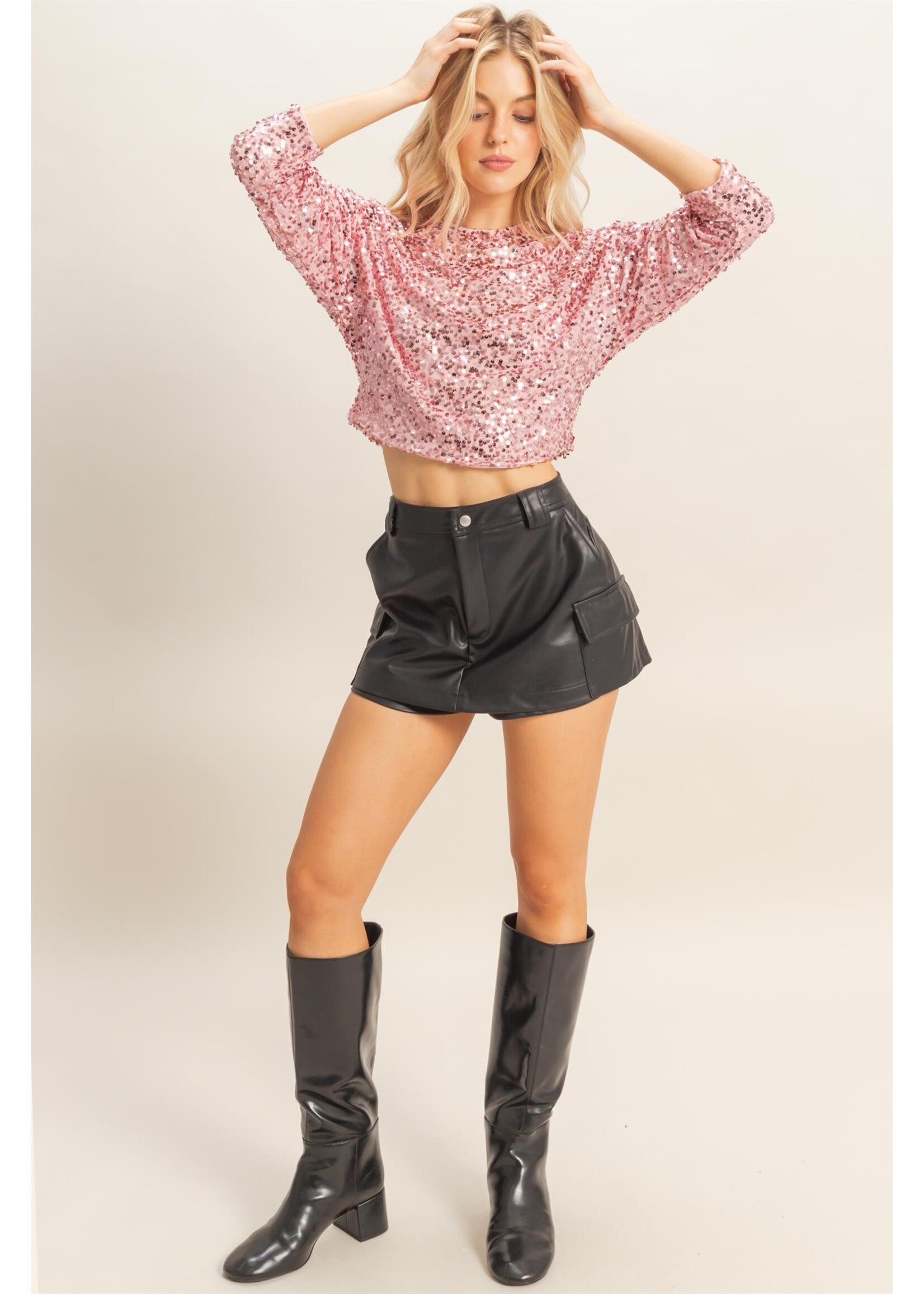 HYFVE Glamorous Sequined Long-sleeve Top - HF25F429