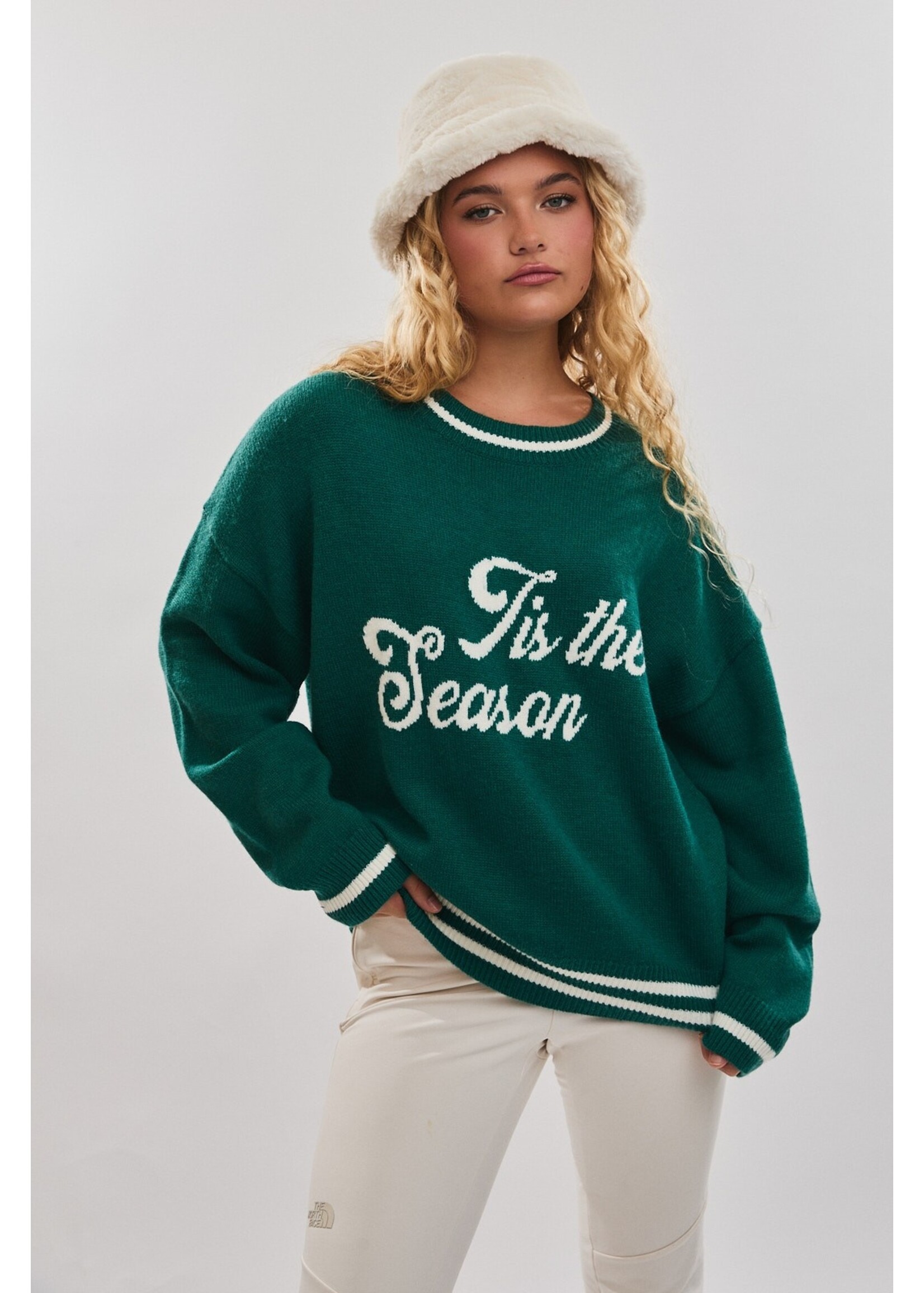 Le Lis "Tis the Season" Graphic Crew Neck Sweater - IWT5976