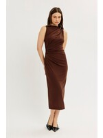 idem ditto High Neck Draped Midi Dress - H15944D