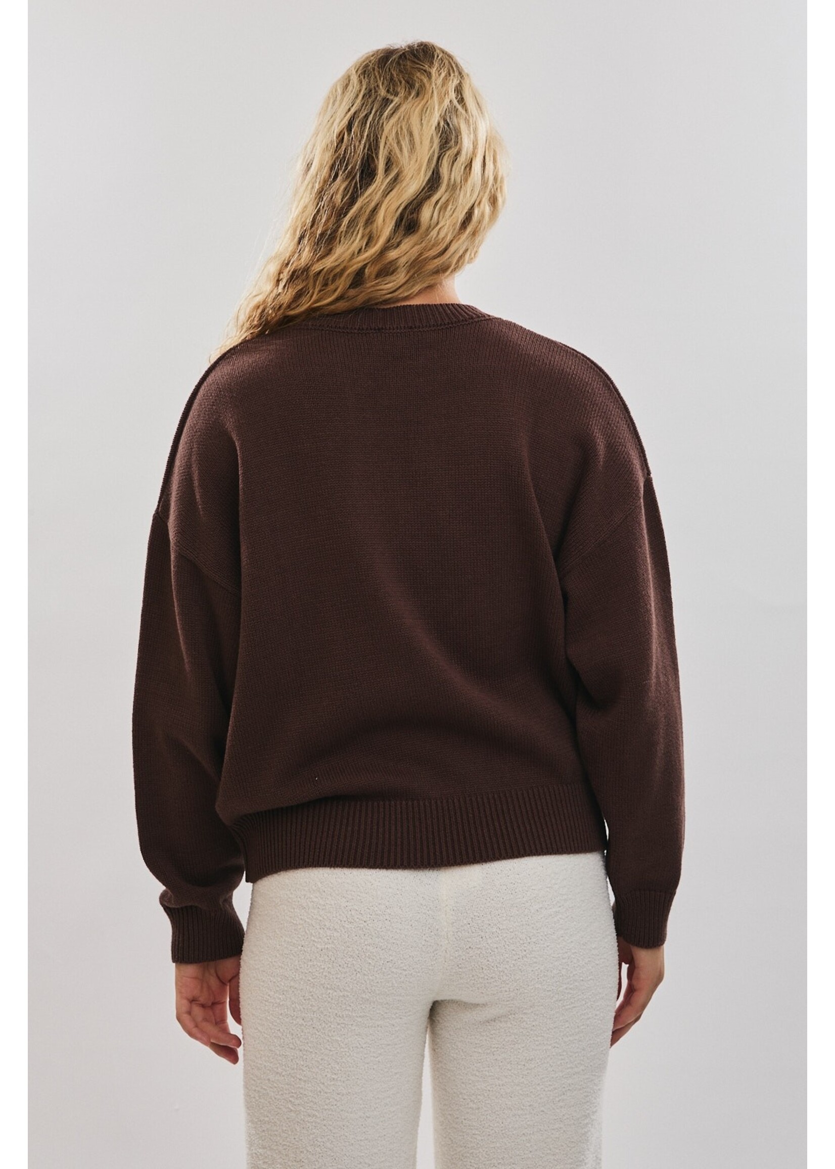 Le Lis Crew Neck Dog with Sweater Graphic Sweater - IWT6001-4