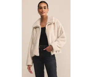 Amethyst Faux Fur Jacket - ZJ253278 - Meo's Suite