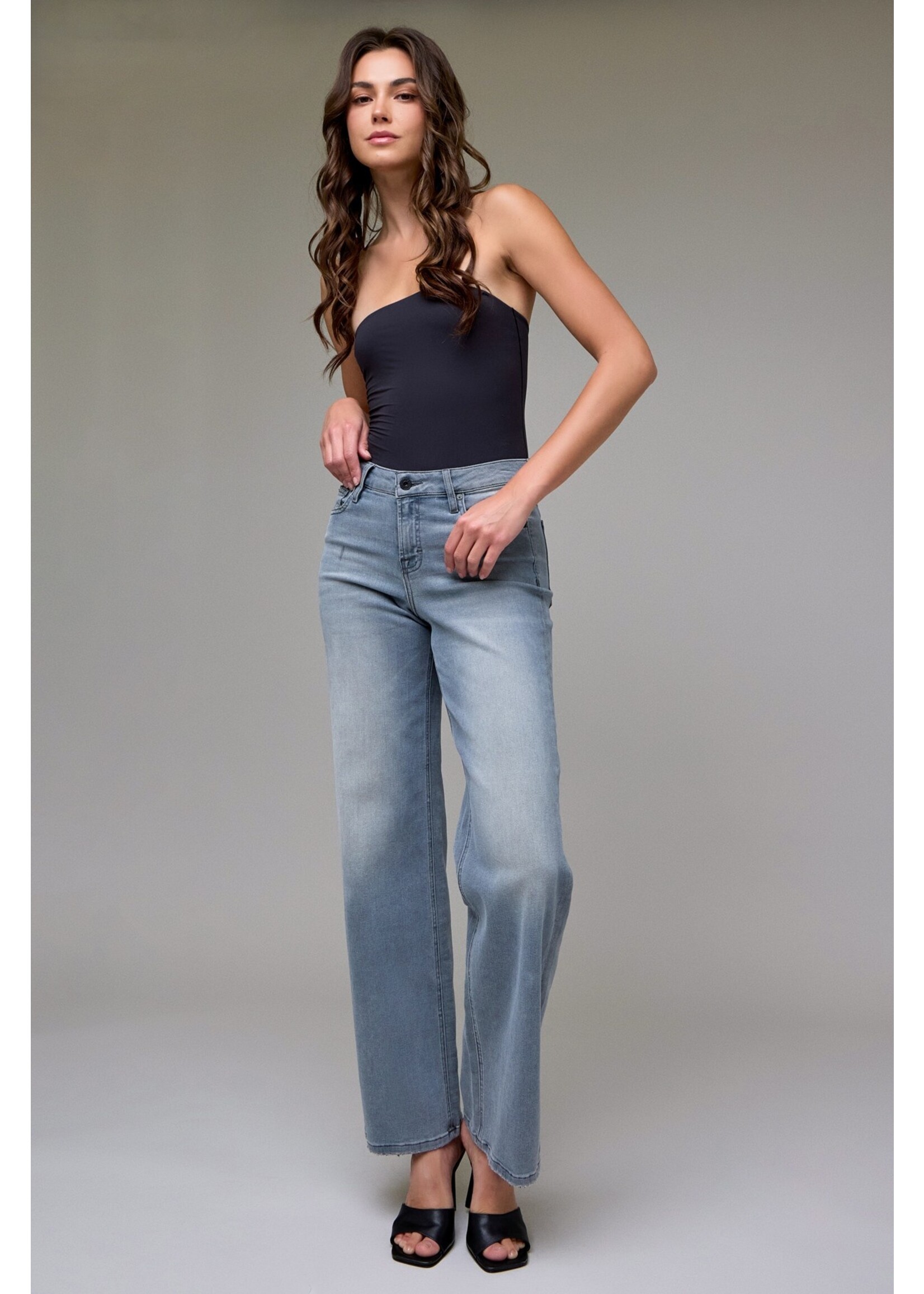Hidden Stretch Mid Rise Dad Jean - HD9636D-LG