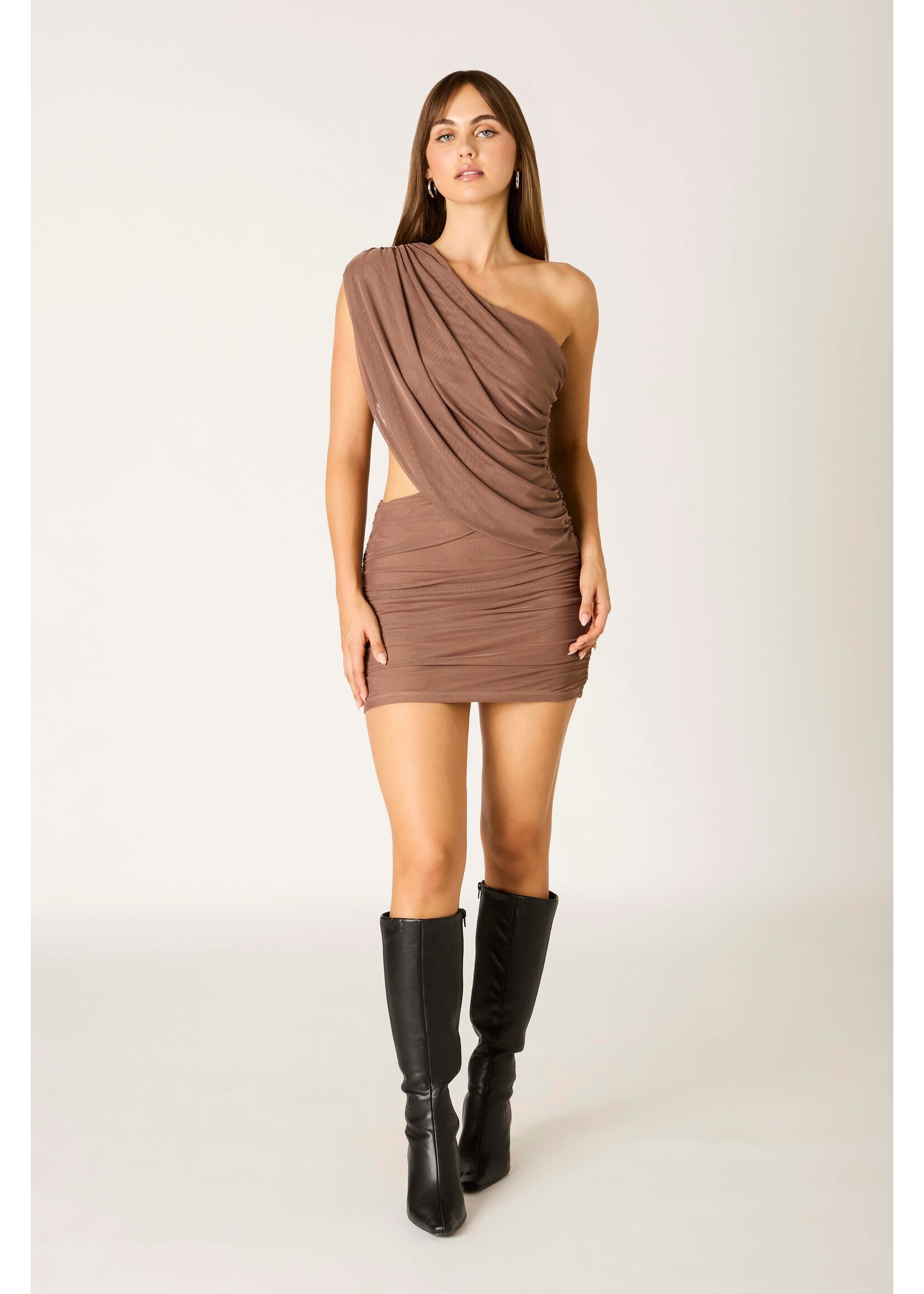 Cotton Candy LA Upper Drape Detail Mini Dress - CD-13966