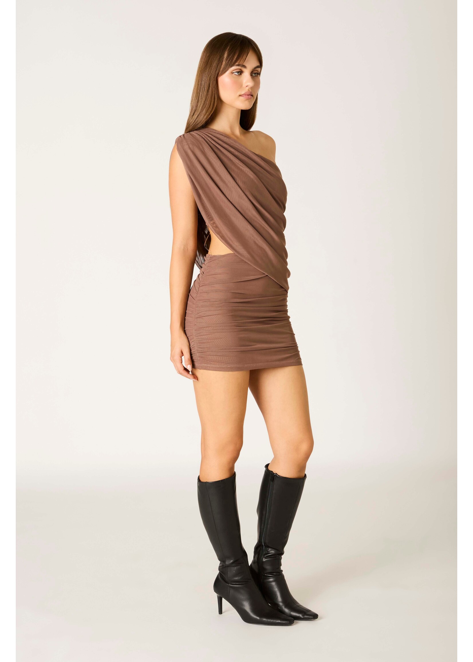Cotton Candy LA Upper Drape Detail Mini Dress - CD-13966