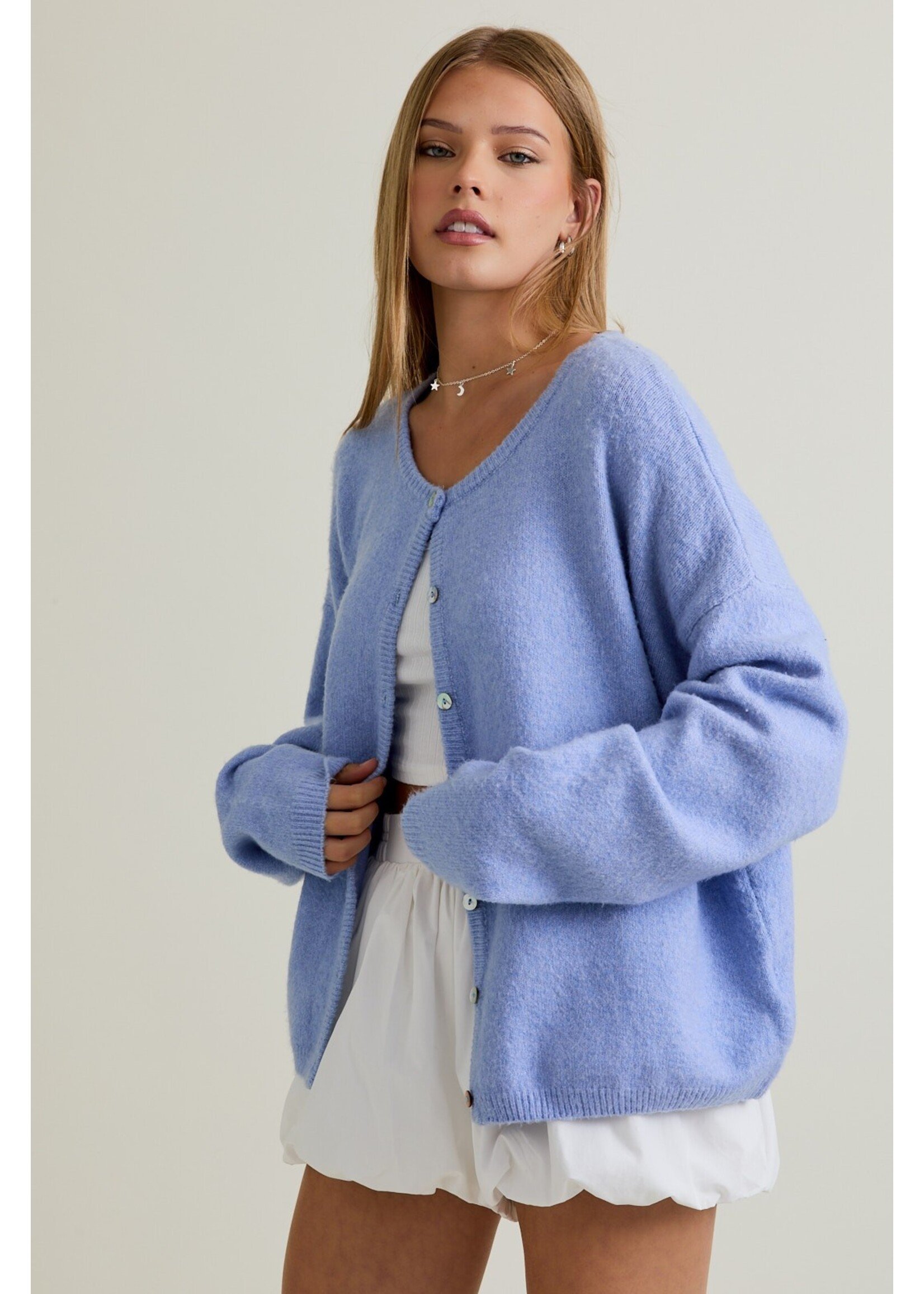 Le Lis Crew Neck Sweater Cardigan - IWJ5904