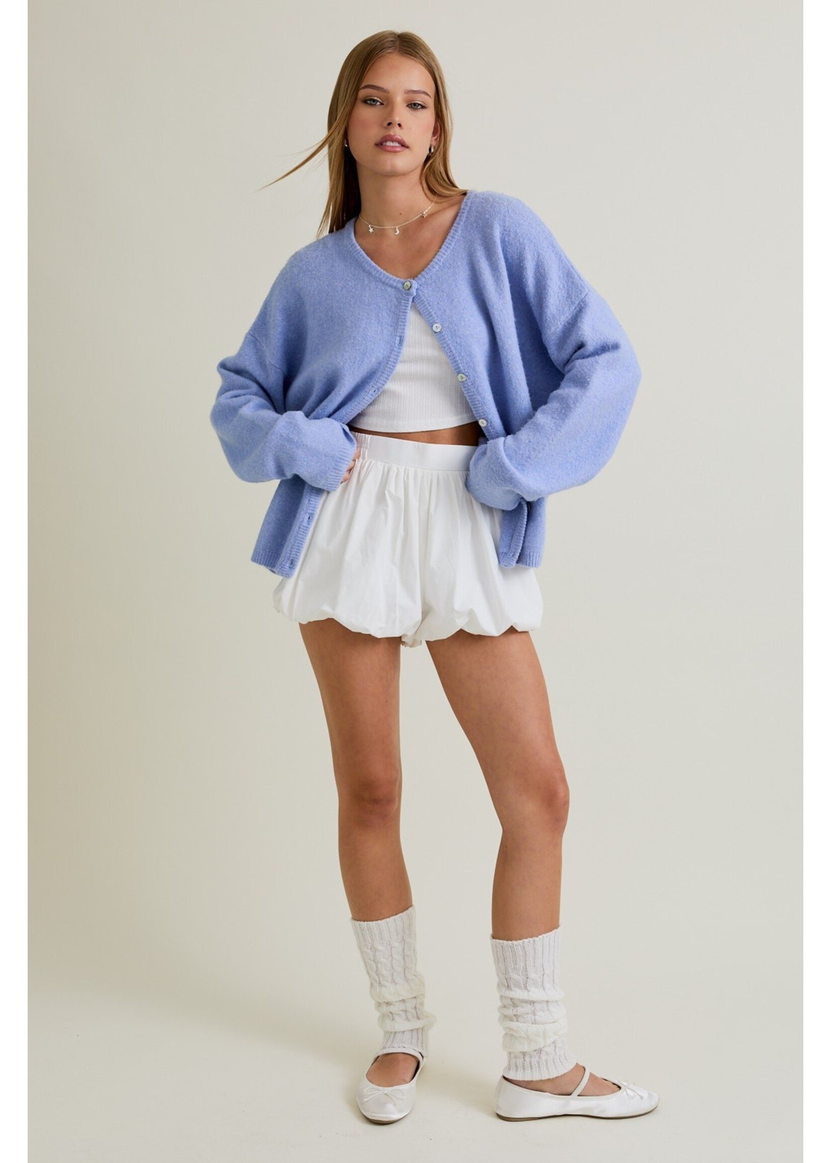 Le Lis Crew Neck Sweater Cardigan - IWJ5904