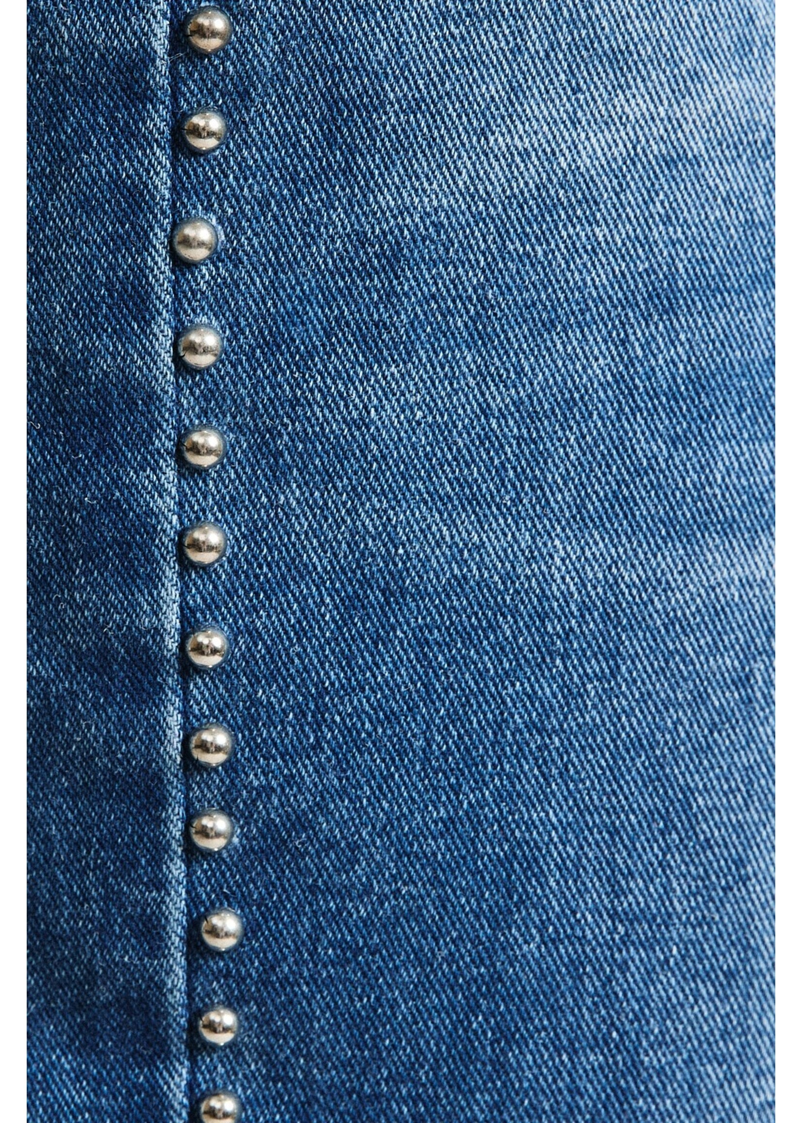 Le Lis Mid-Rise Denim Pants with Stud Detail - PP6653