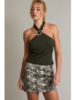 Le Lis Halter Neck Top with Trim - PT6893