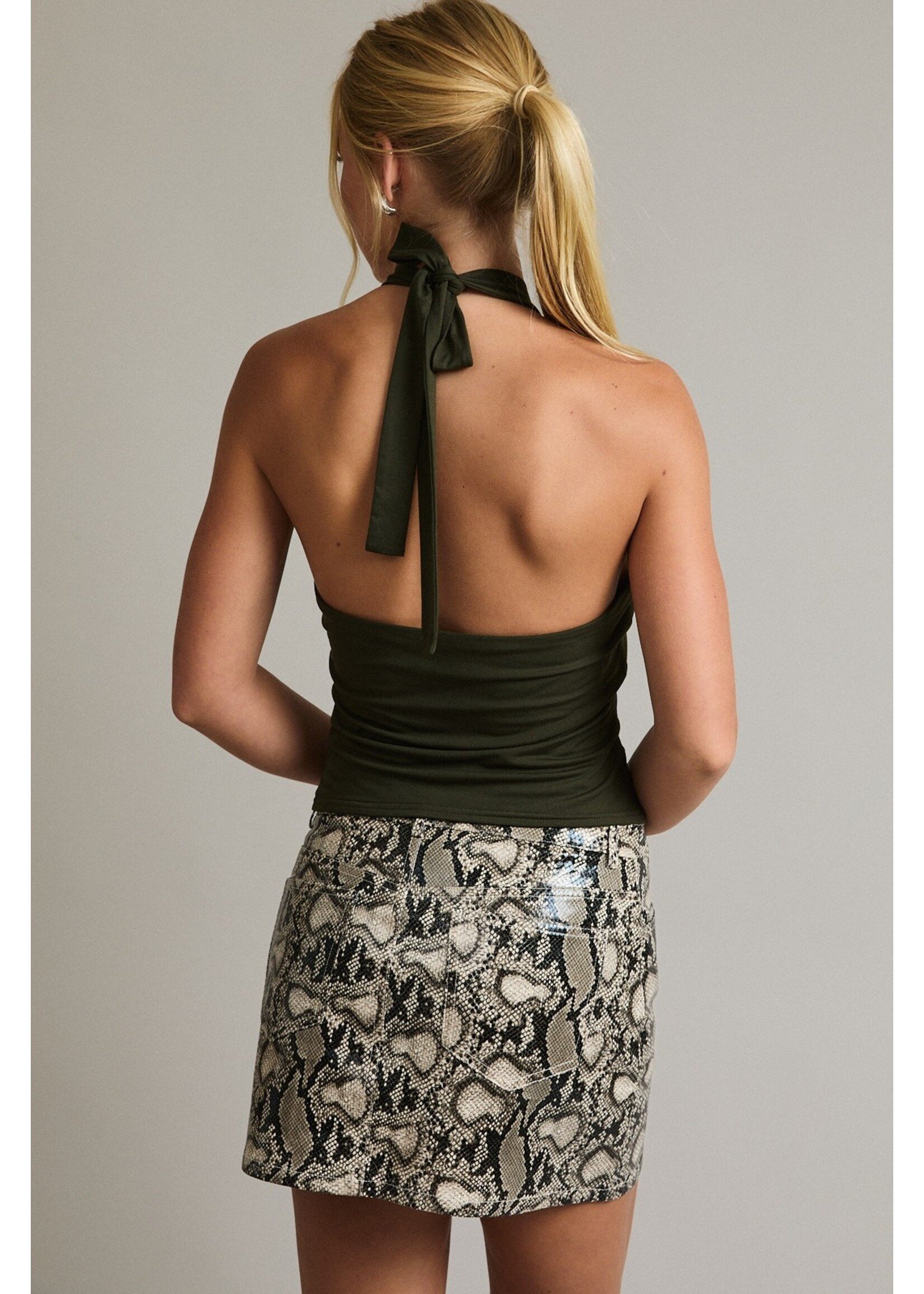 Le Lis Halter Neck Top with Trim - PT6893