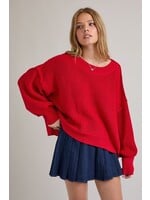 Le Lis Pullover Sweater with Mock Neckline - PWT6157