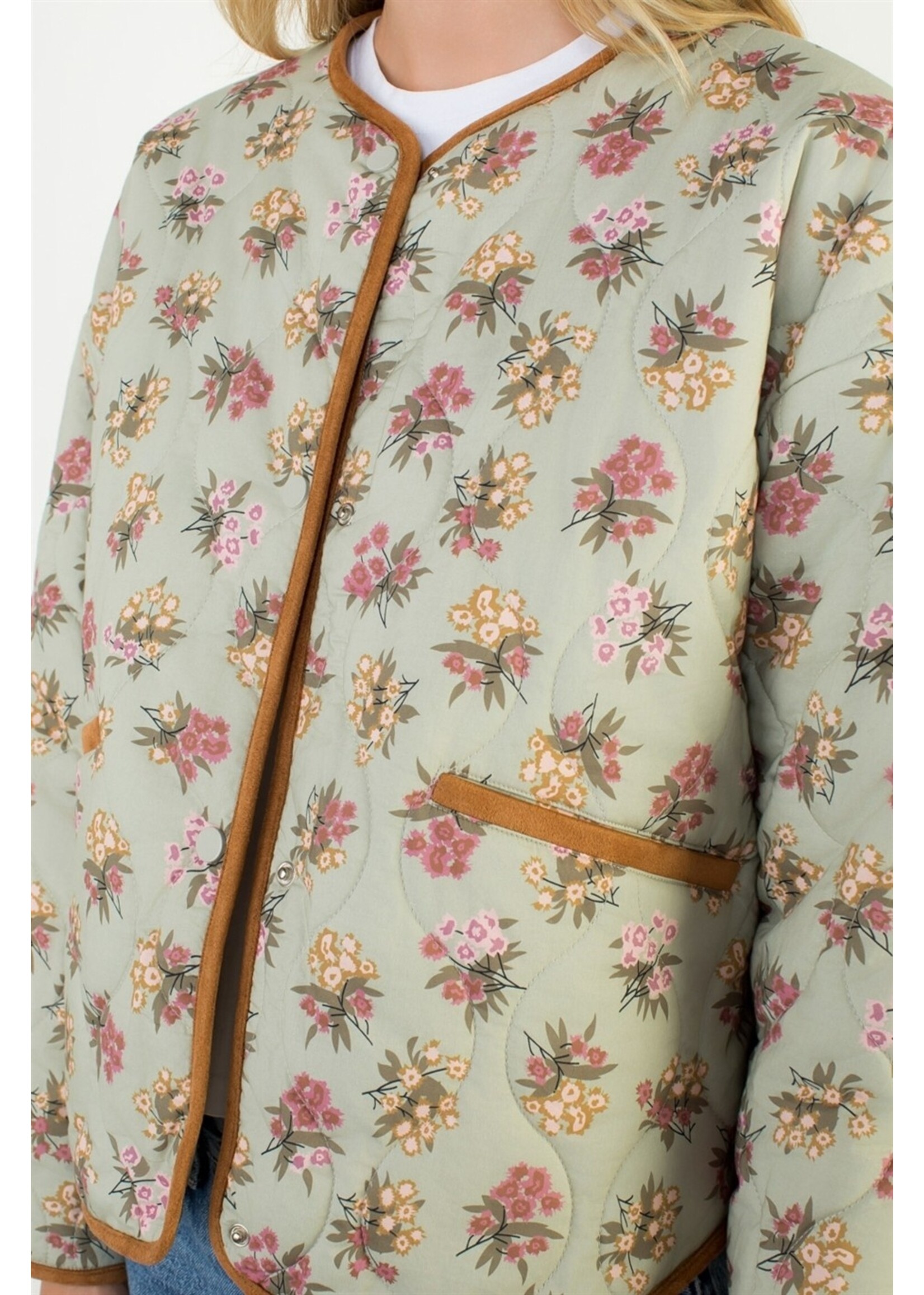 THML Floral Pattern Quilted Jacket - WCT3370-3