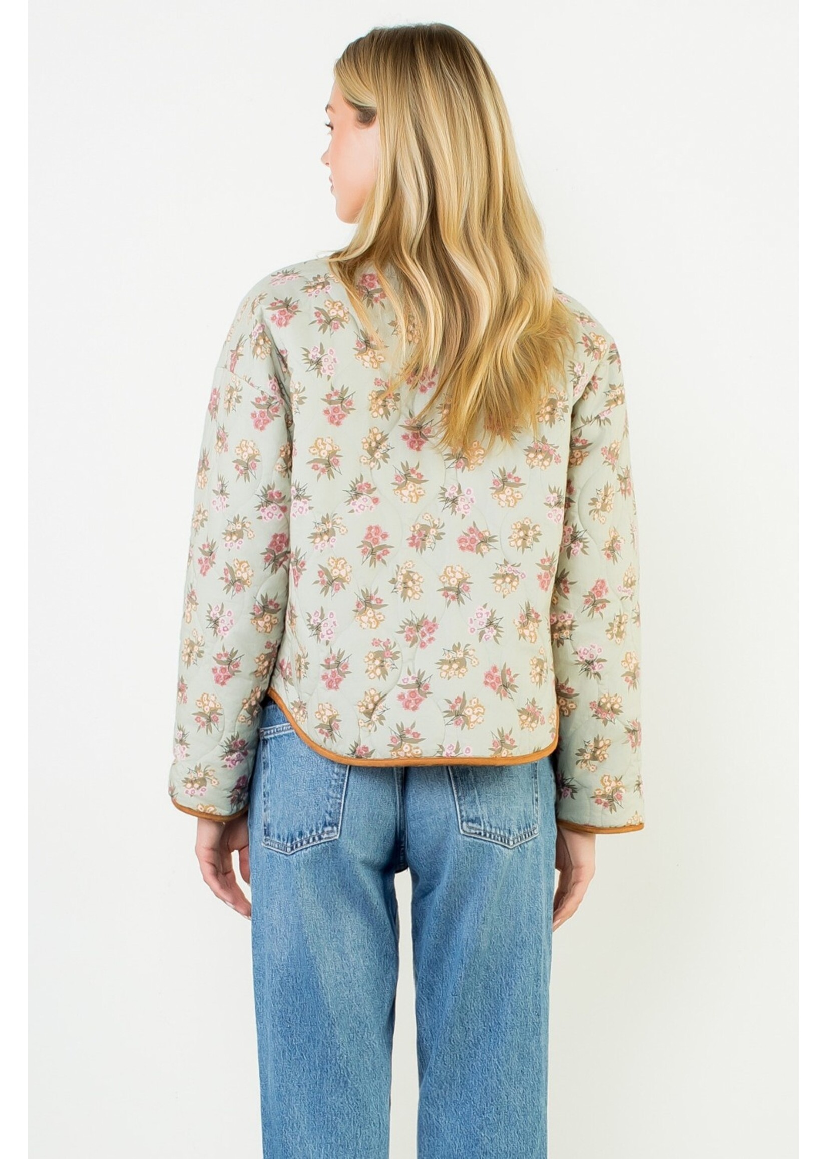 THML Floral Pattern Quilted Jacket - WCT3370-3