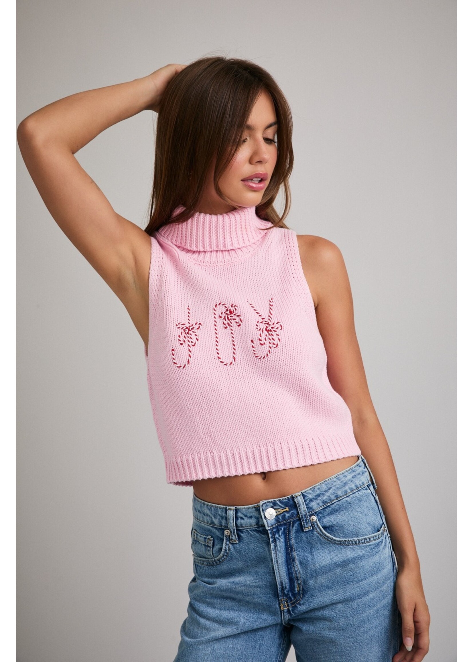 Le Lis Turtle Neck Cropped "Joy" Knit Top - MWT7202