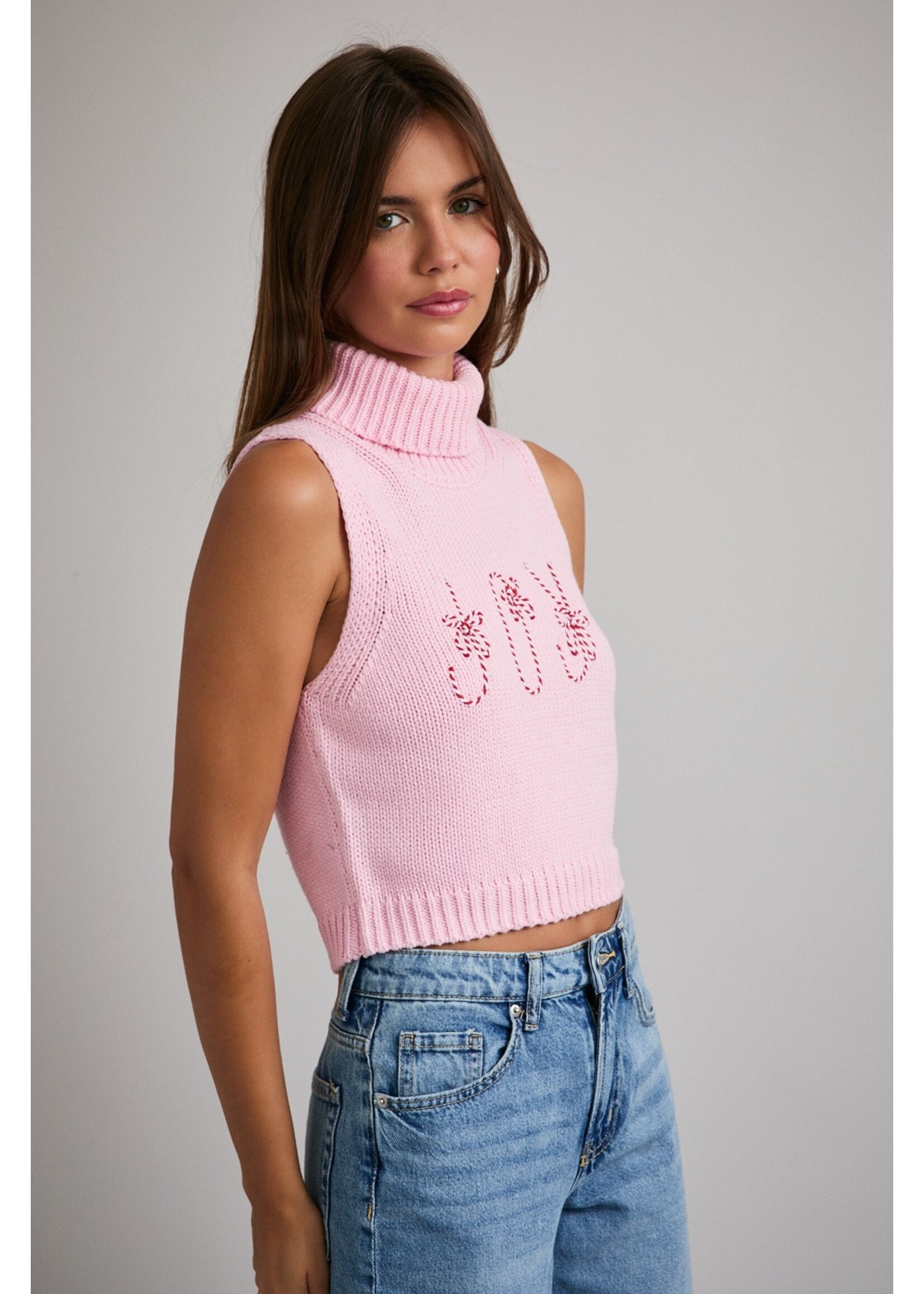 Le Lis Turtle Neck Cropped "Joy" Knit Top - MWT7202