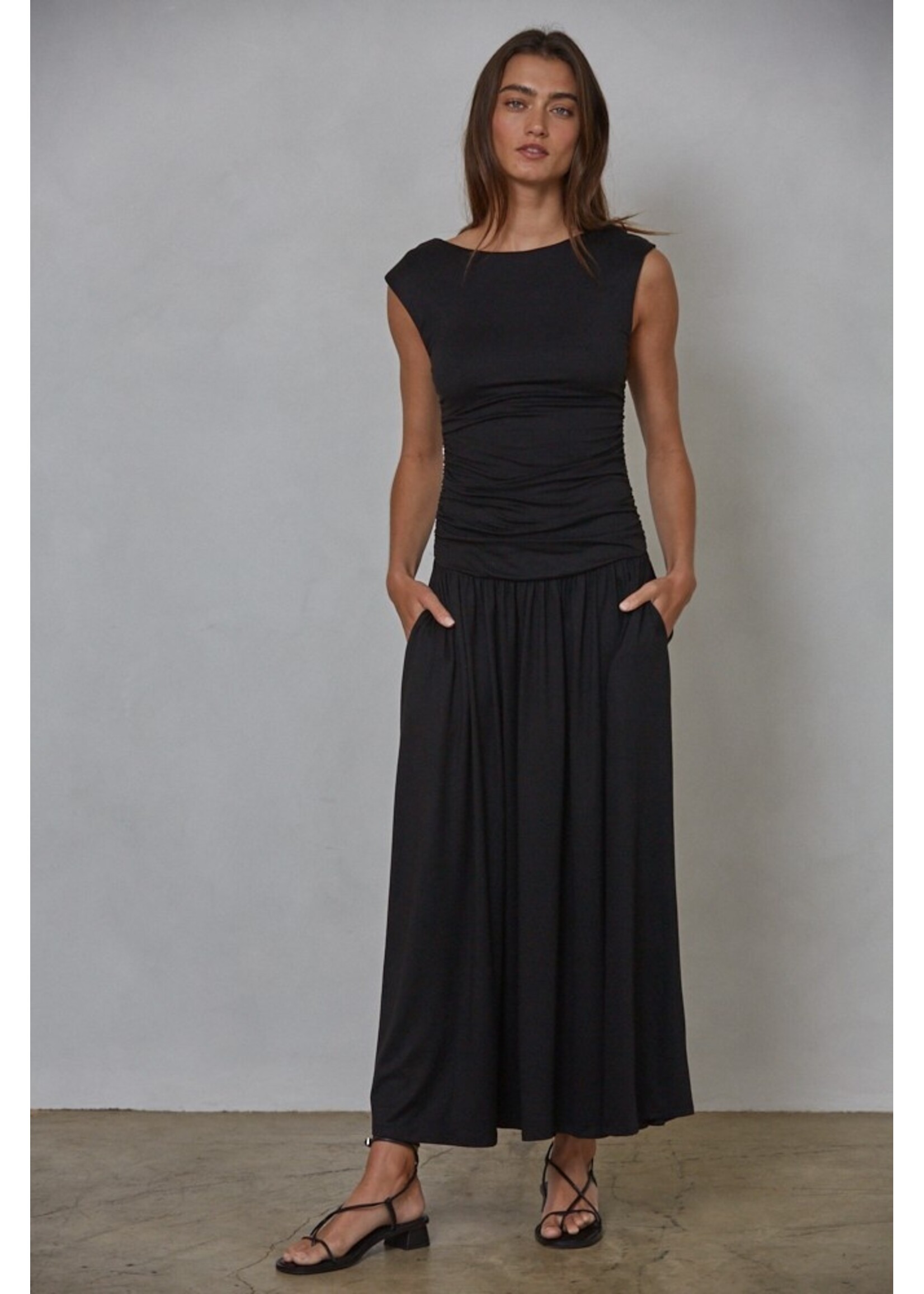 By Together Lionel Ruched Knit Maxi Dress - L9335