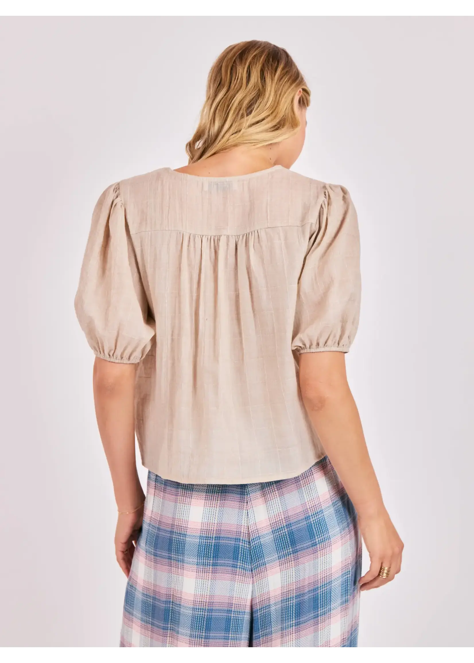 Sadie & Sage Day's End Front Tie Blouse - AH4121